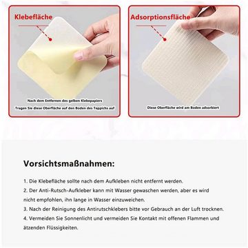 Antirutsch Teppichunterlage Antirutschunterlage Rutschmatte Anti Rutsch Matte Teppichunterlage, REDOM, (4er Set 10x10cm Antirutsch Matte Teppich Greifer zuschneidbar, 4-St., Universal Teppichstopper Rutsch Stop Teppich Unterlage Antirutschmatte), für Kinderzimmer Wohnzimmer Schlafzimmer Büros Boden usw