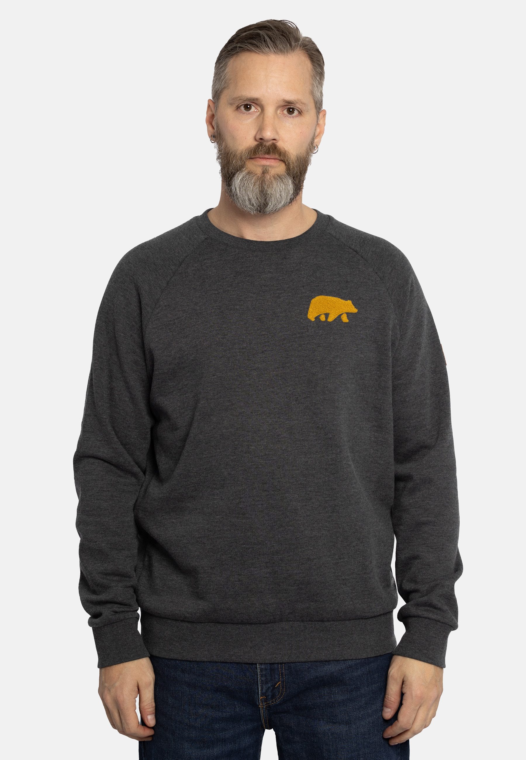 FORSBERG Sweatshirt mit Frottee Logo