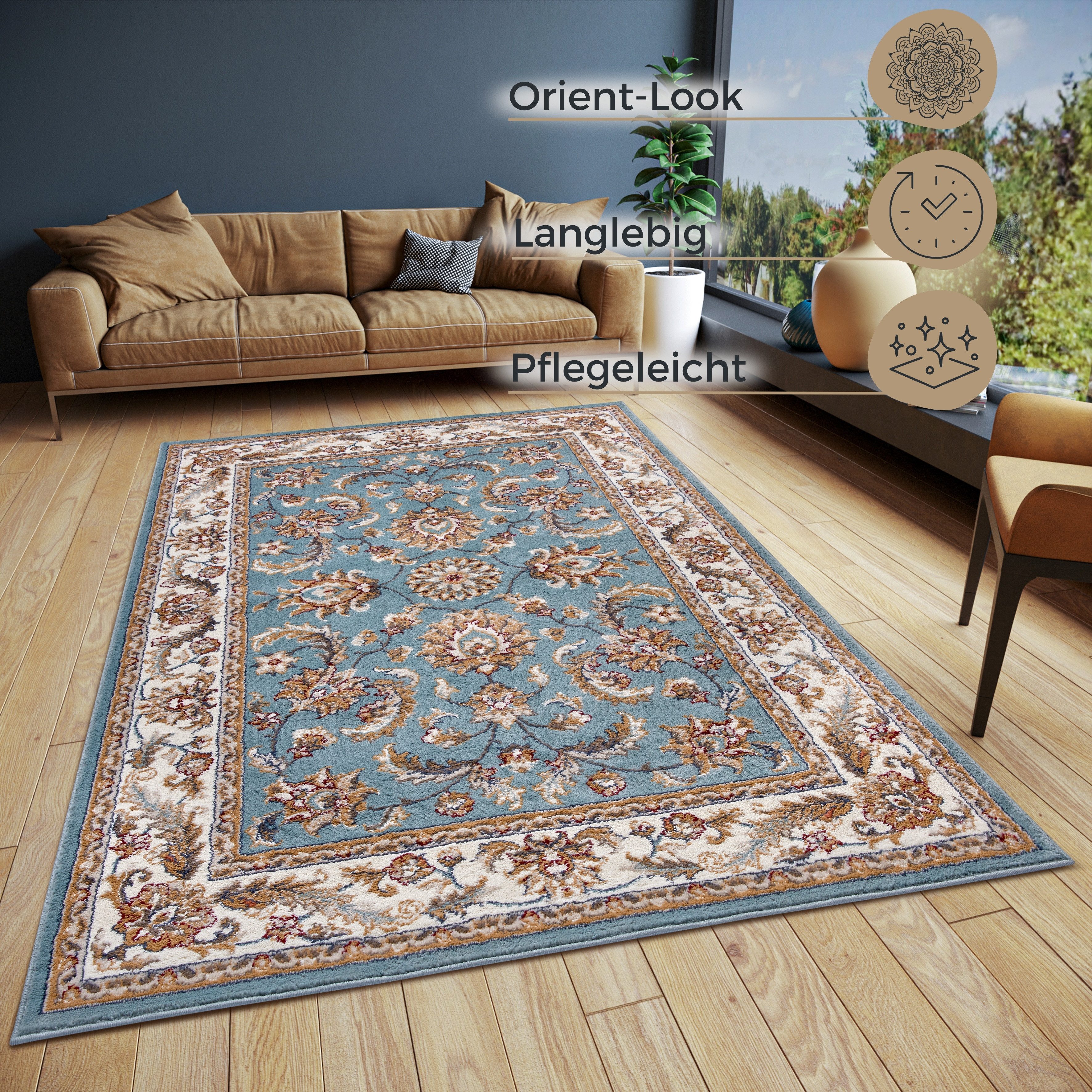 HANSE Home Teppich Reni, rechteckig, Höhe: 8 mm, Läufer, Orientalisch, Kurzflor, Wohnzimmer, Schlafzimmer, Esszimmer