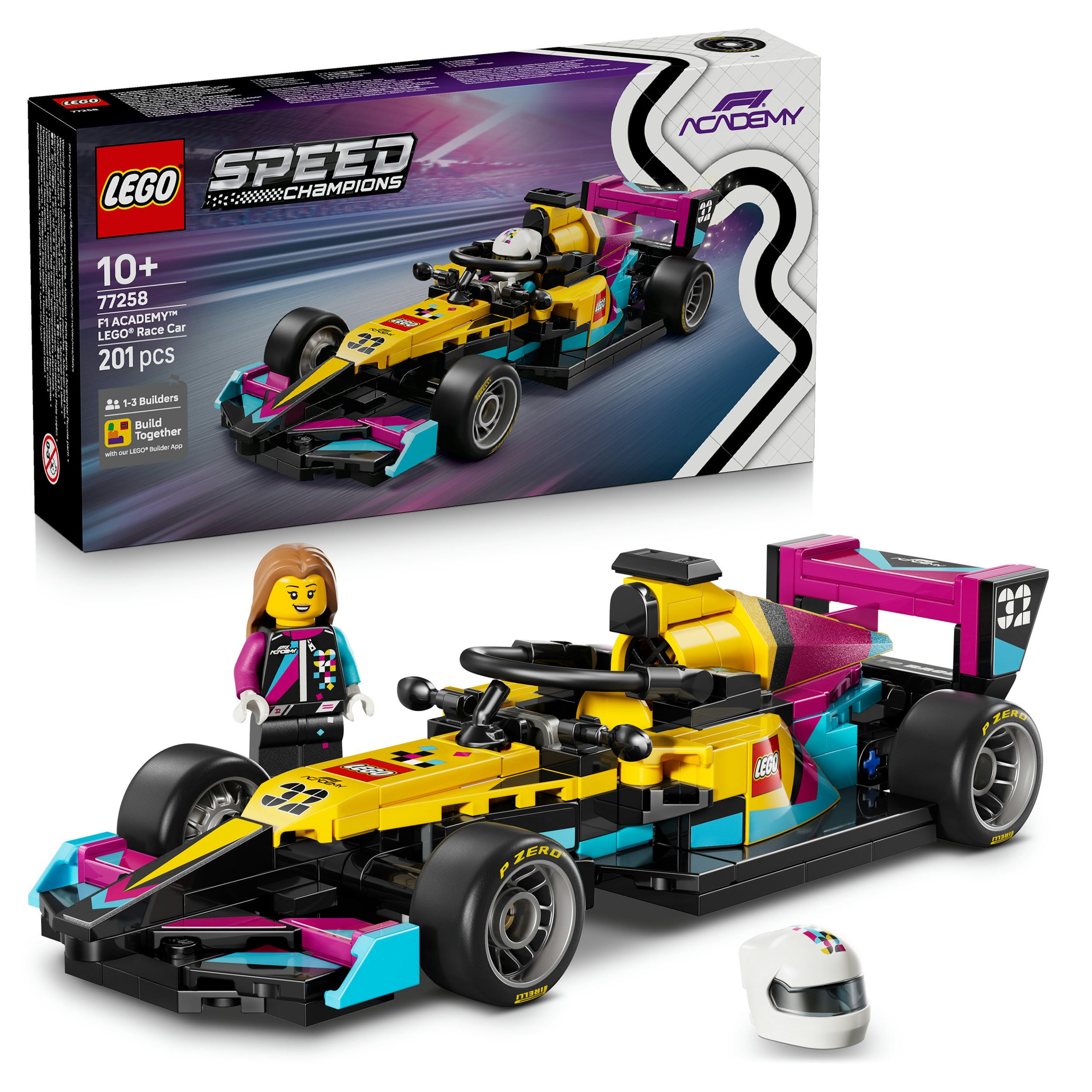 LEGO® F1 ACADEMY LEGO Rennwagen (77258), LEGO Speed Champions Konstruktionsspielsteine, (201 St)