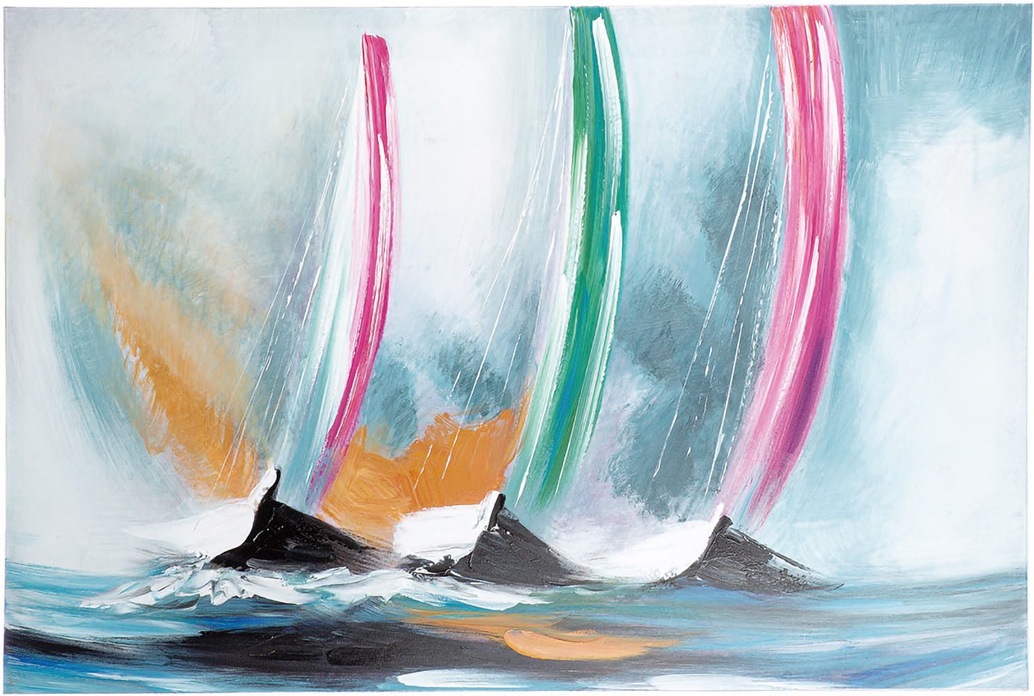 GILDE Leinwandbild Bild rechteckig Segeltörn, Boote & Schiffe (1 St)