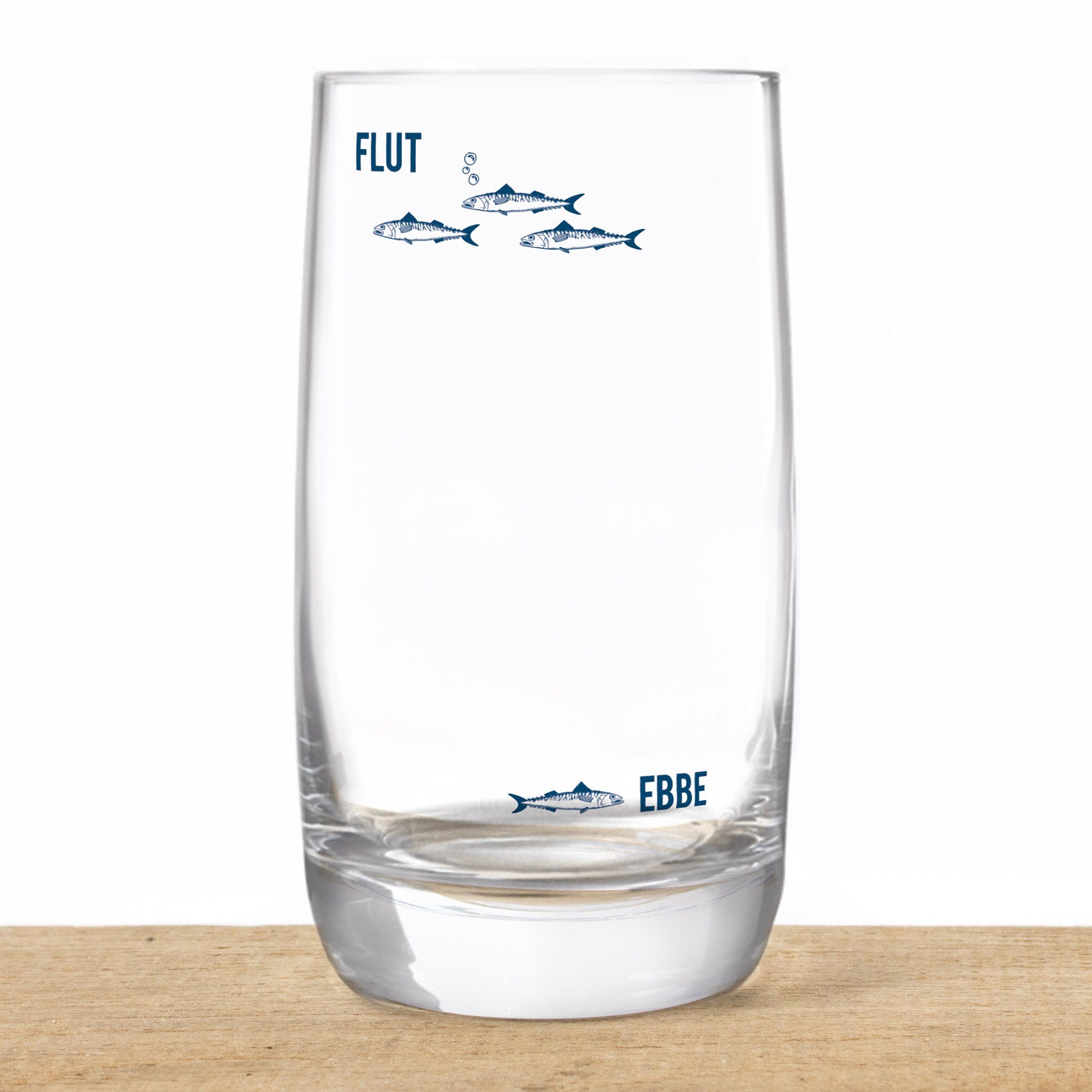 Bow & Hummingbird Longdrinkglas Kristallglas "Ebbe & Flut" made in EU, Kristallglas – Bild 4 von 5