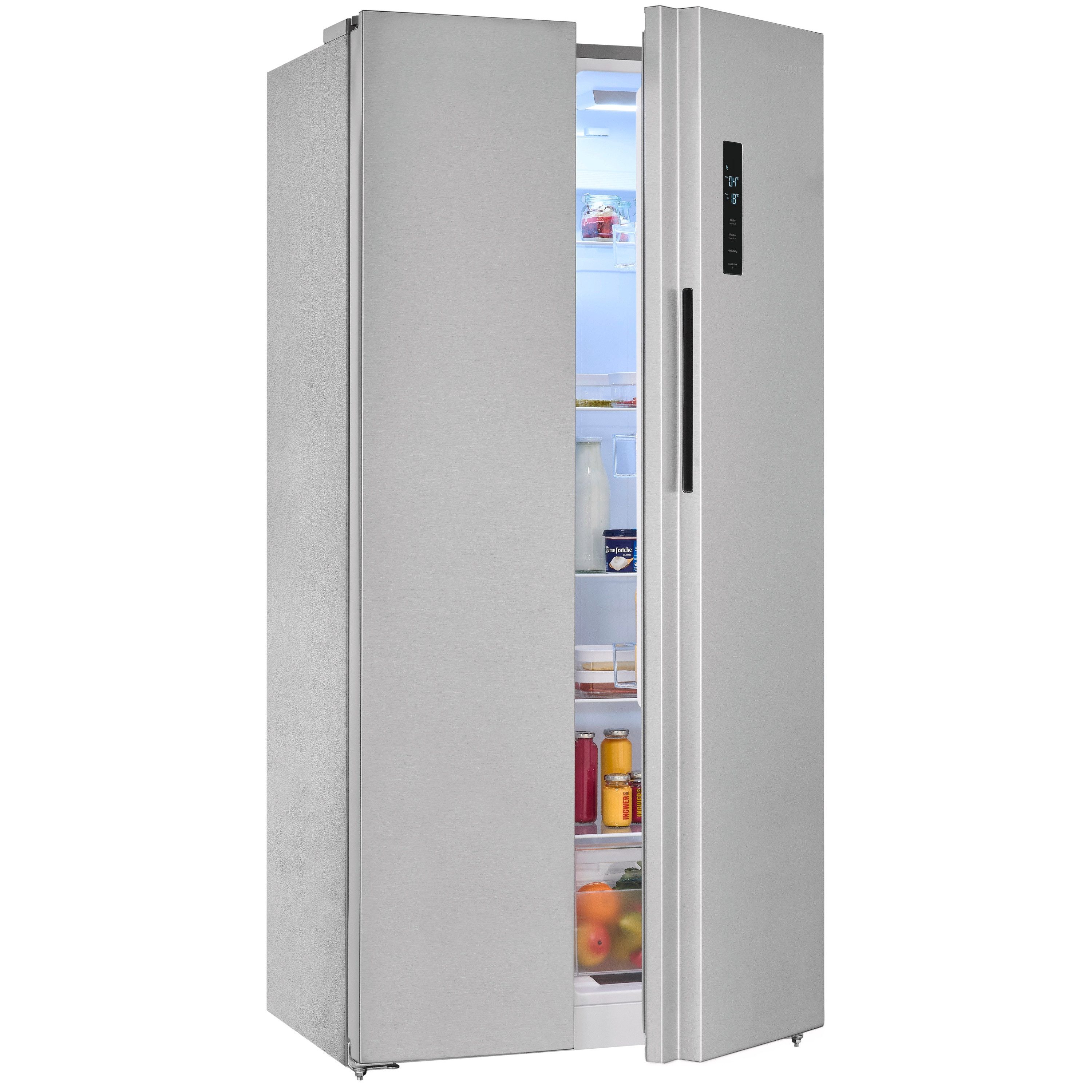 exquisit Side-by-Side SBS39-440E, 170 cm hoch, 78 cm breit, LED-Beleuchtung, Schnellgefrierfunktion, No-Frost