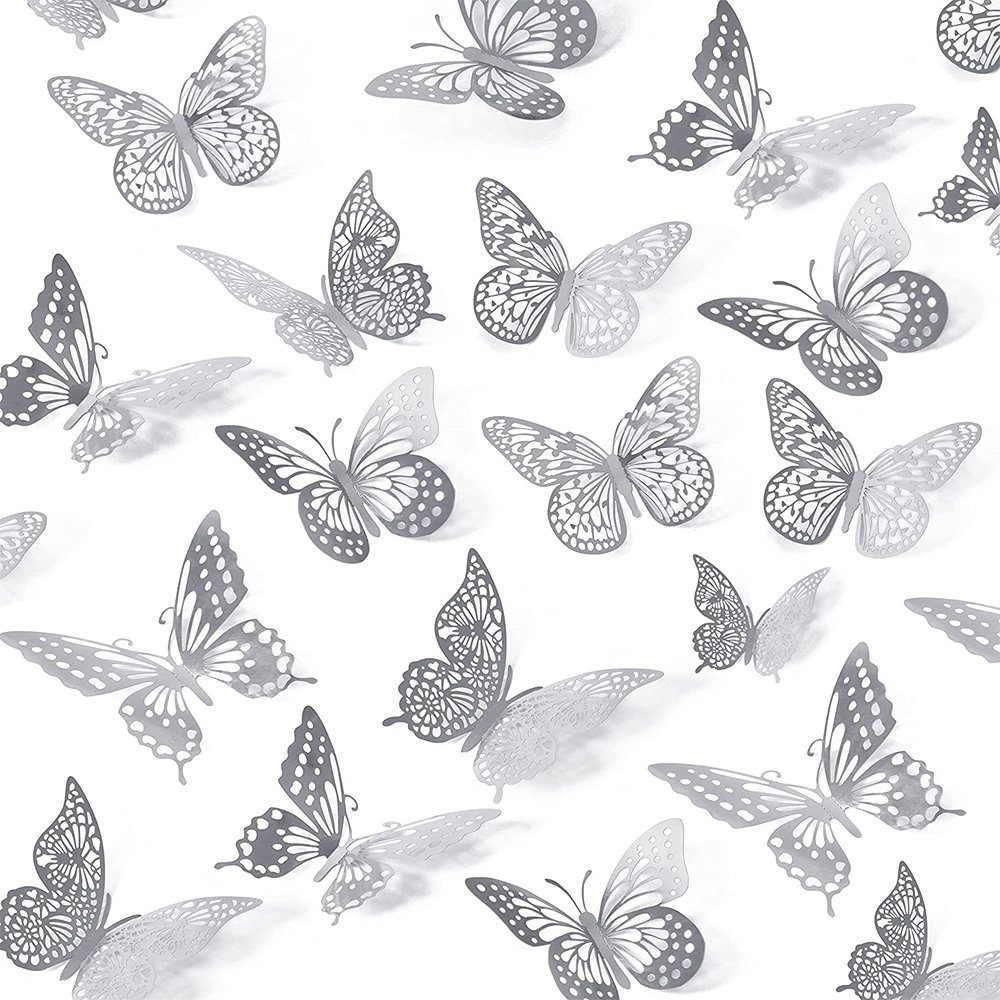 NUODWELL 3D-Wandtattoo 48 Stück 3D Schmetterling günstig online kaufen