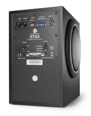 Wavemaster STAX 2.1 PC-Lautsprecher (46 W, Kabelfernbedienung, Kopfhöreranschluss)