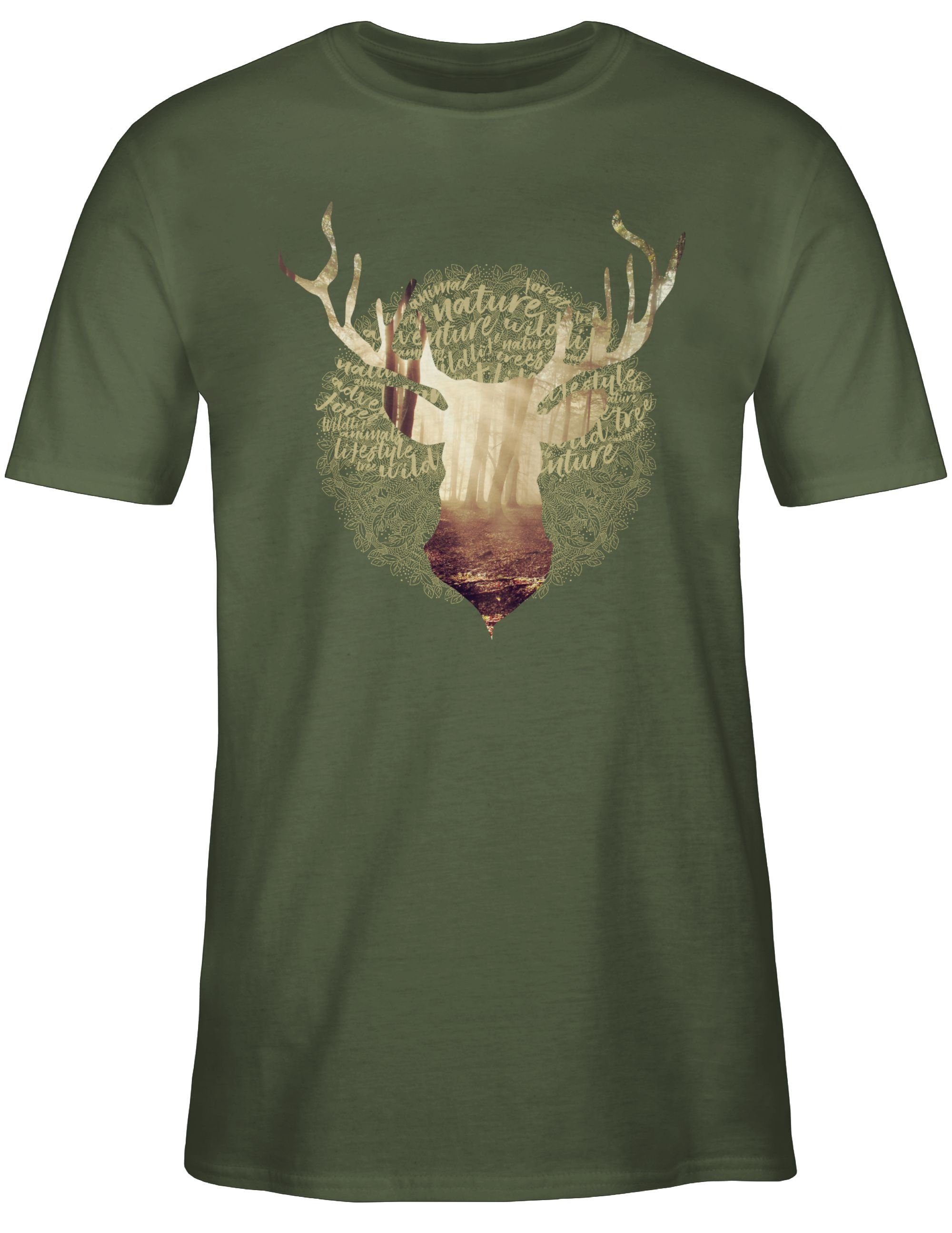 Shirtracer T-Shirt Hirsch Jäger Mode für Oktoberfest Herren günstig online kaufen
