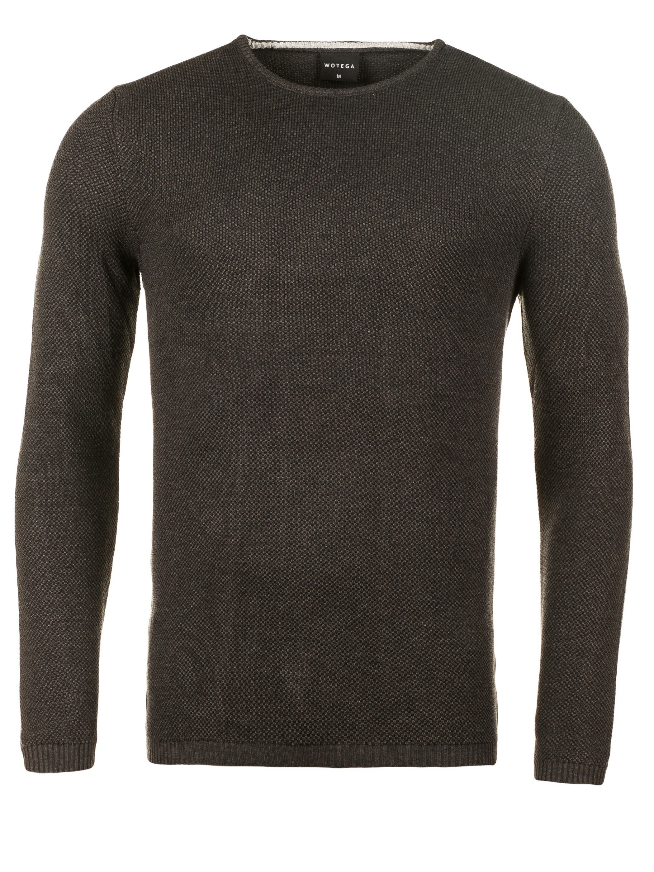 Strickfleece-Pullover Structured Crew Neck Sweater Pete