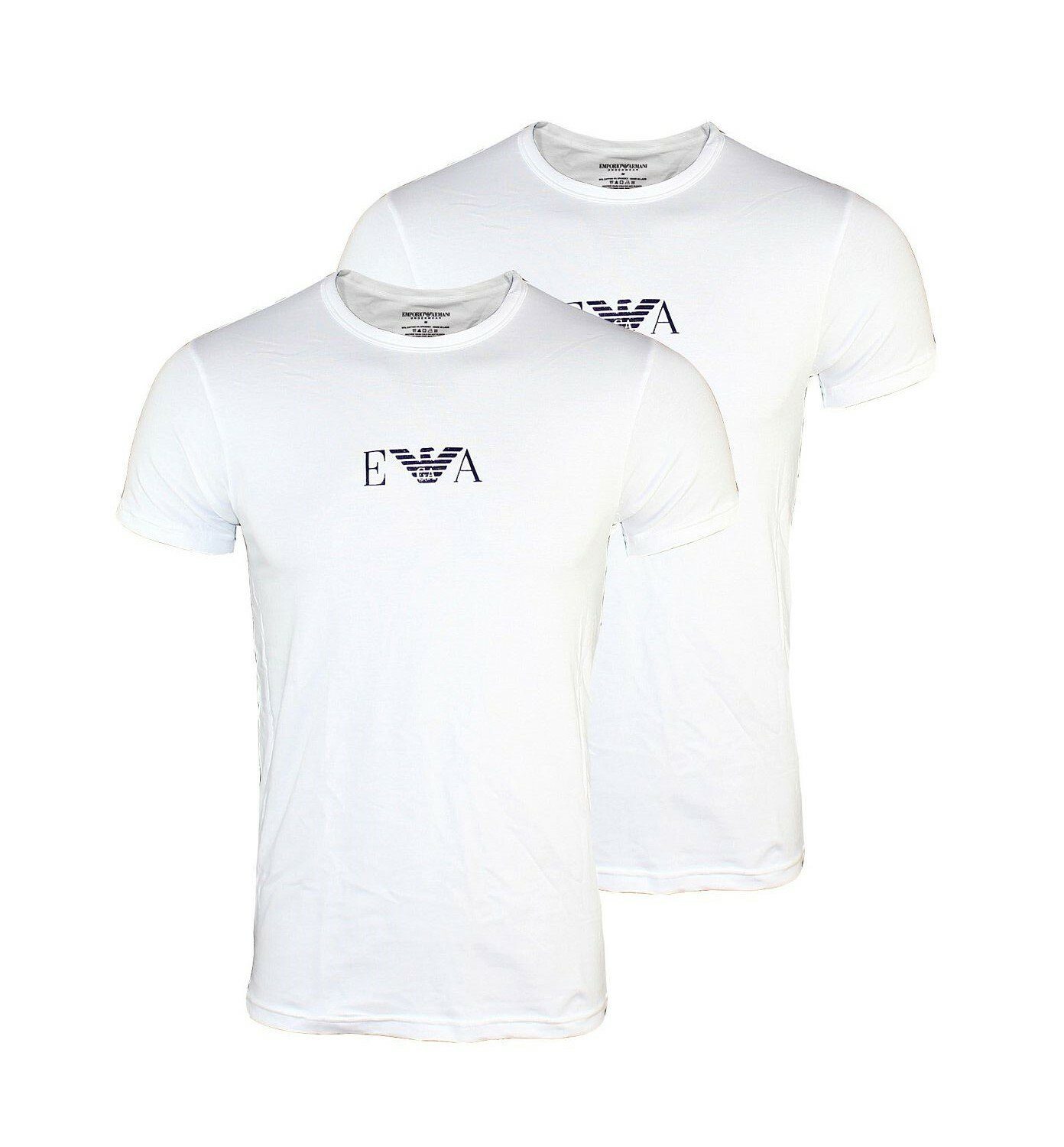 Rundhals T-Shirt T-Shirts white Emporio T-Shirt 2er Armani (2-tlg) Pack