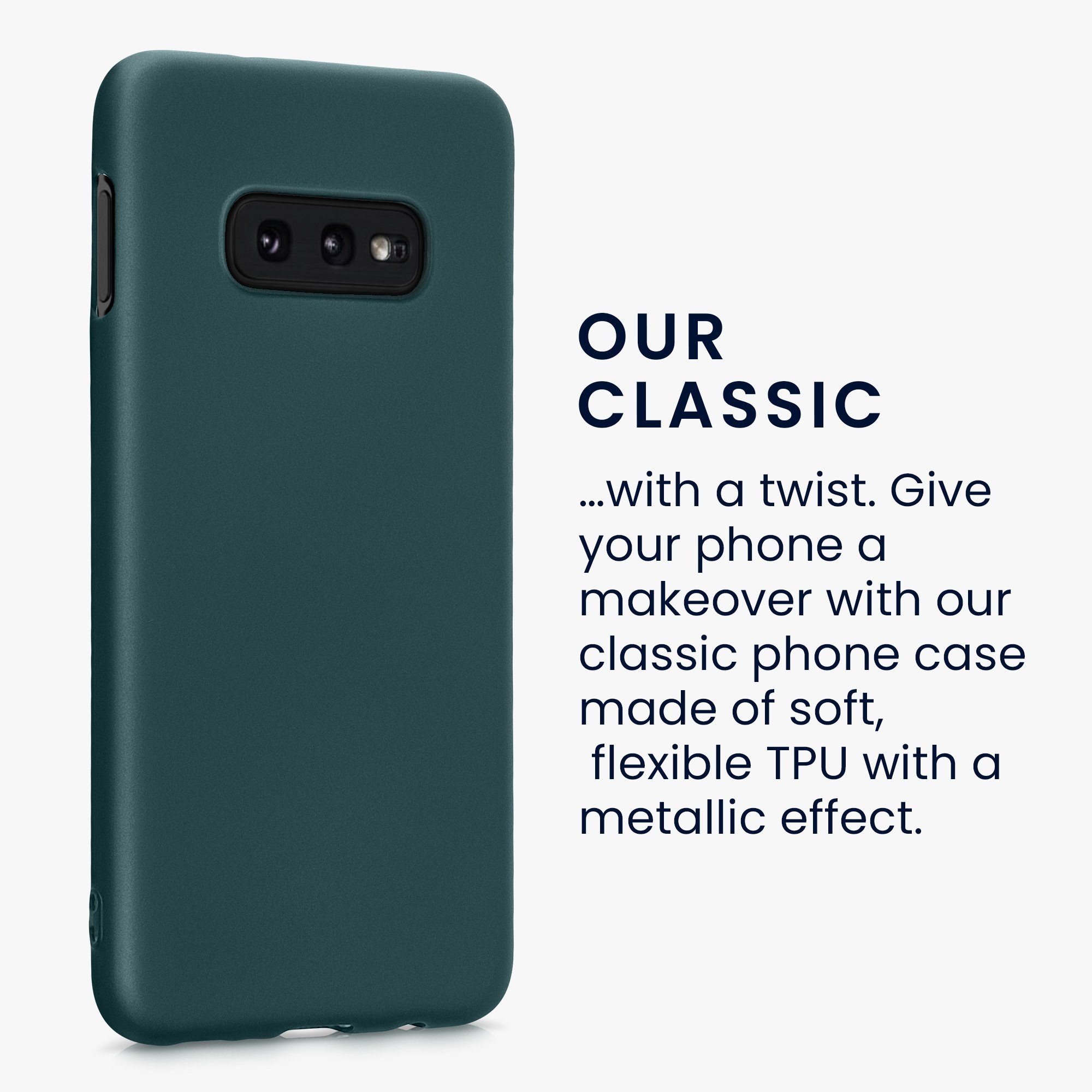 kwmobile Handyhülle Handyhülle für Samsung Galaxy S10e Hülle, Silikon Case metallisch schimmernd - Schutzhülle Cover