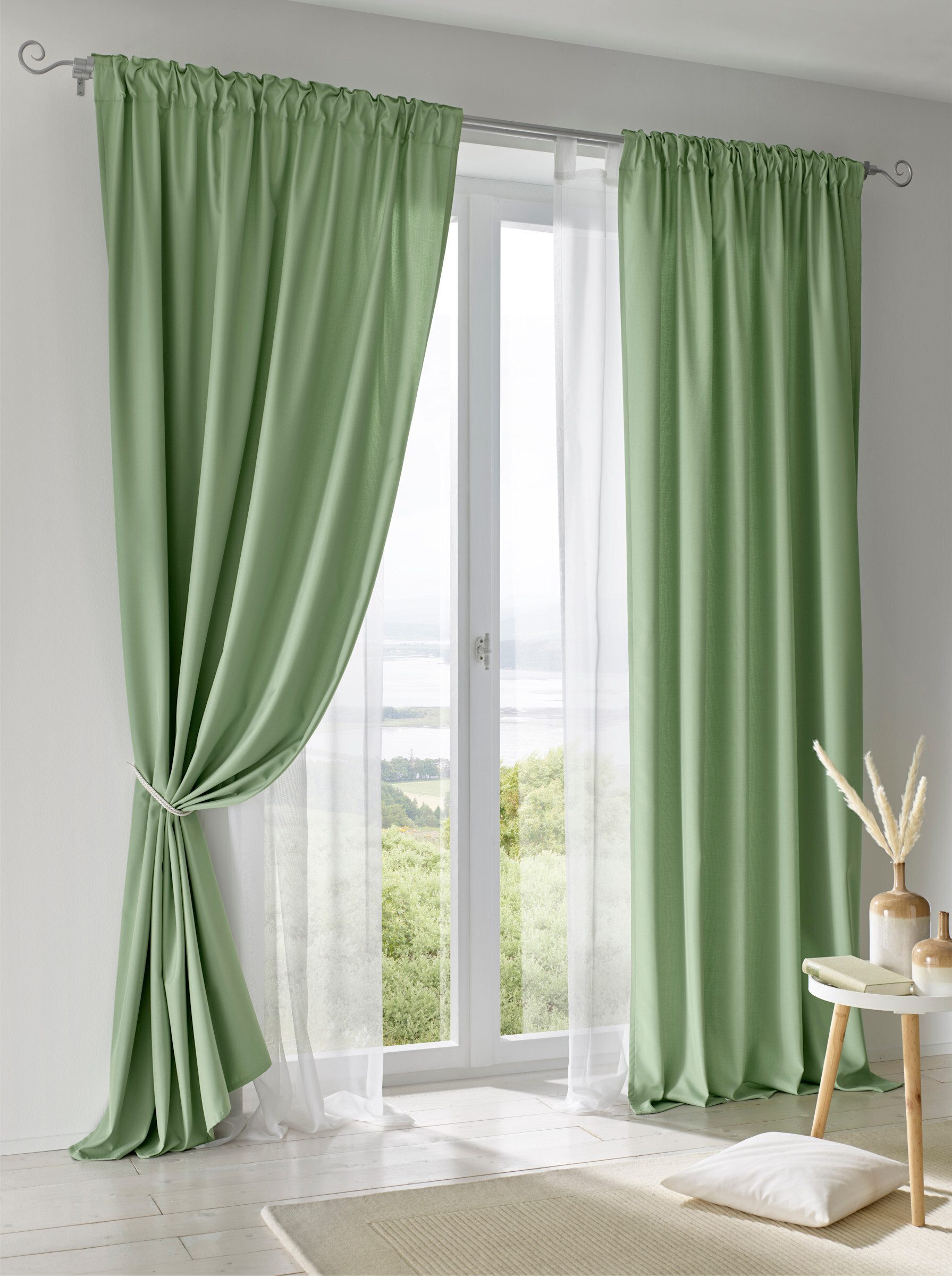 heine Gardine Dekoschal . (1 St), Multifunktionsband, blickdicht, Fensterdekoration