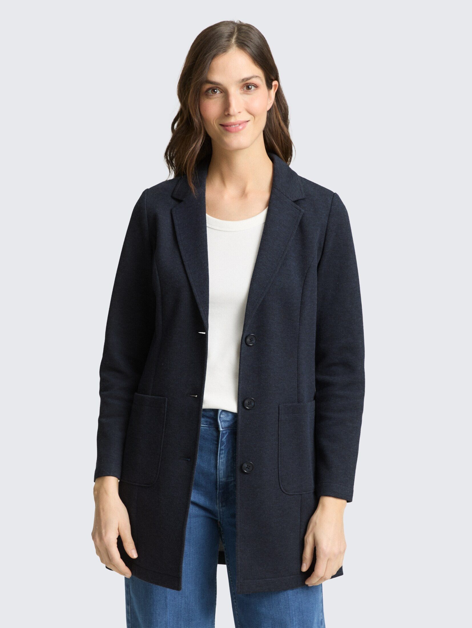 TOM TAILOR Kurzmantel Jacken Slim Fit Mantel mit aufgesetzten Taschen