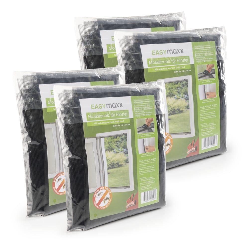 EASYmaxx Insektenschutz-Fensterrahmen Moskitonetz mit Klettverschluss, (4-S günstig online kaufen