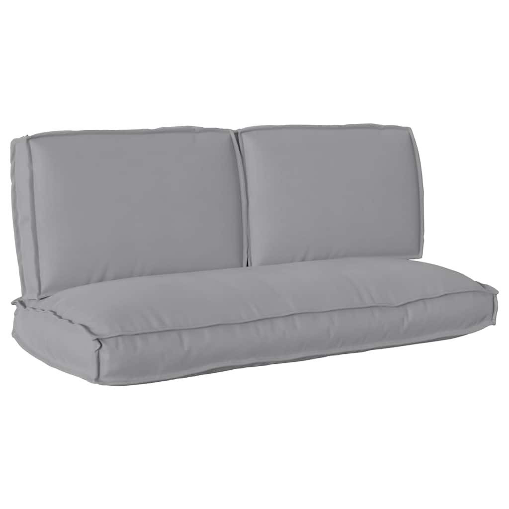 vidaXL Sitzauflage Kissenset Oxford-Stoff Grau 120 x 50 x 52 cm, (3 St)