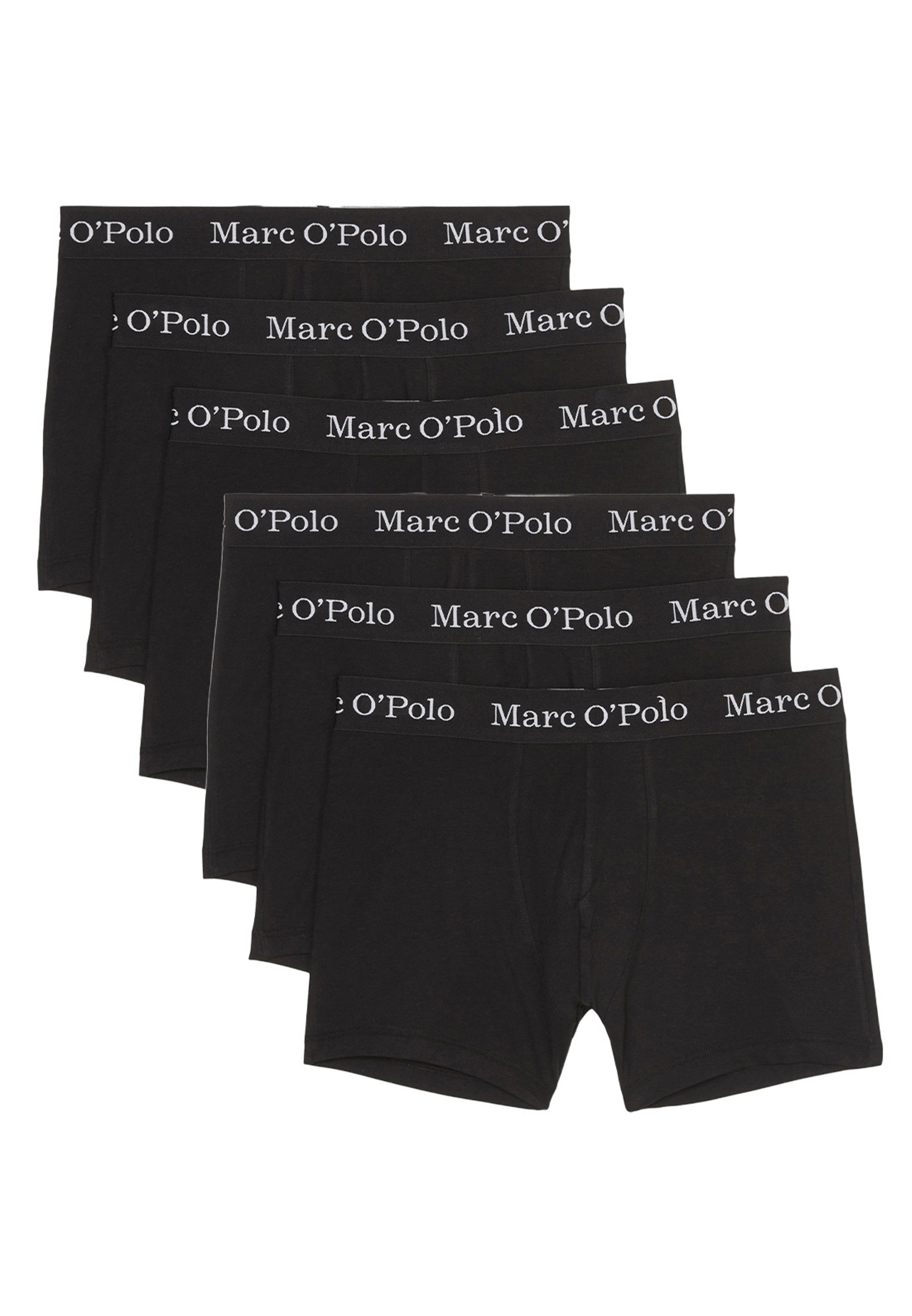 Marc O'Polo Retro Boxer 6er Pack Elements Organic Cotton (Spar-Set, 6-St) Long Short / Pant - Baumwolle - Ohne Eingriff - Schwarz