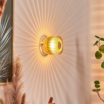hofstein Wandleuchte »Icciano« runde Wandlampe aus Metall in Gold, ohne Leuchtmittel, 1xG9, Moderne Leselampe mit tollem Lichteffekt