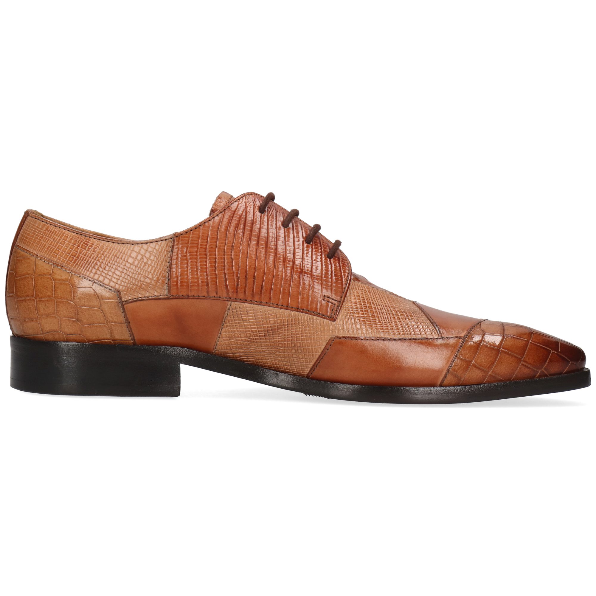 Melvin & Hamilton Elvis 100 Leder-Derby Schuhe für Herren Schnürschuh Flache Absätze, Echtes Leder, Vegetabile Gerbung