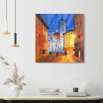 Posterlounge Forex-Bild Editors Choice, Piazza del Duomo in Florenz, Italien, Malerei