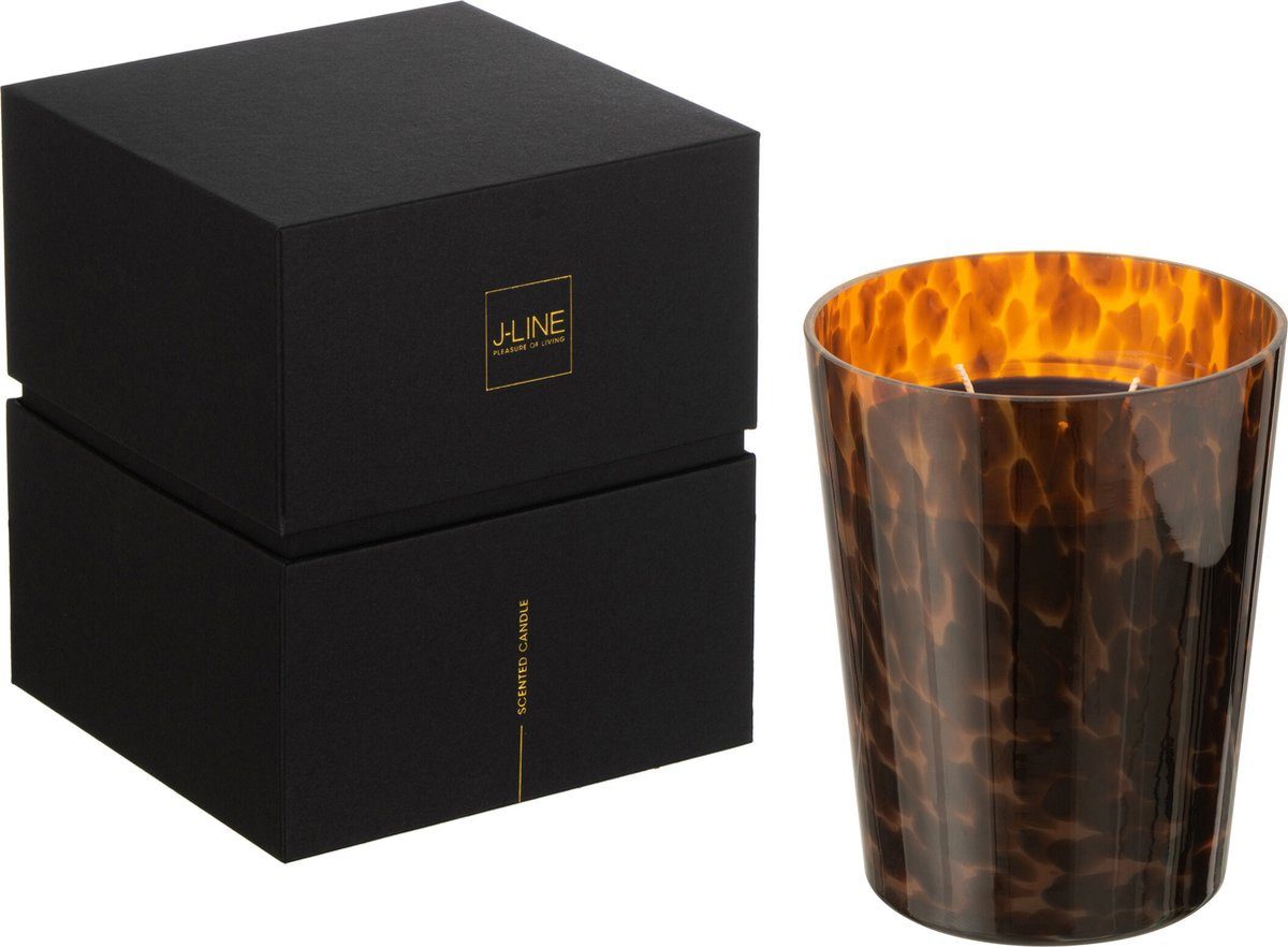 J-line Duftkerze Noa Sandalwood medium 68U (1-tlg), im Glas