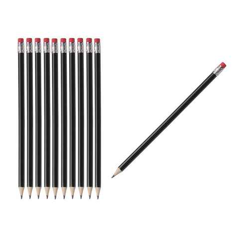 Livepac Office Bleistift 10 Bleistifte mit Radierer / HB / ohne Herstellerlogo / Farbe: lackier