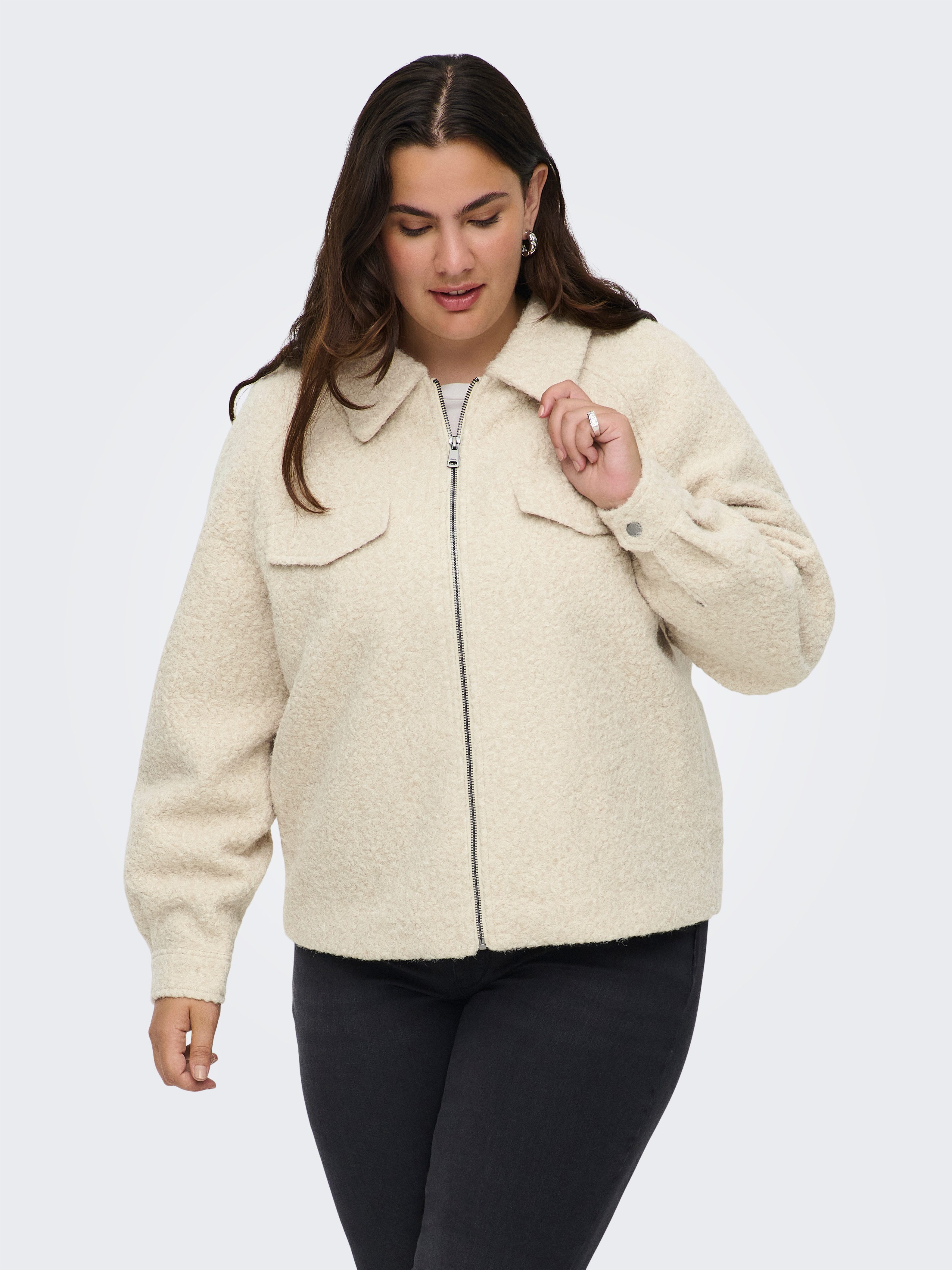 ONLY CARMAKOMA Fleecejacke CARMALO SHORT BOUCLE günstig online kaufen