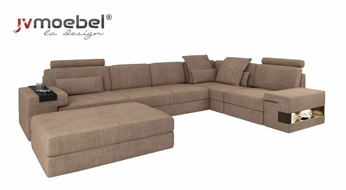 Ecksofa Wohnlandschaft Textil Design L-Form Ecksofa, Sofa JVmoebel Set Modern Couch