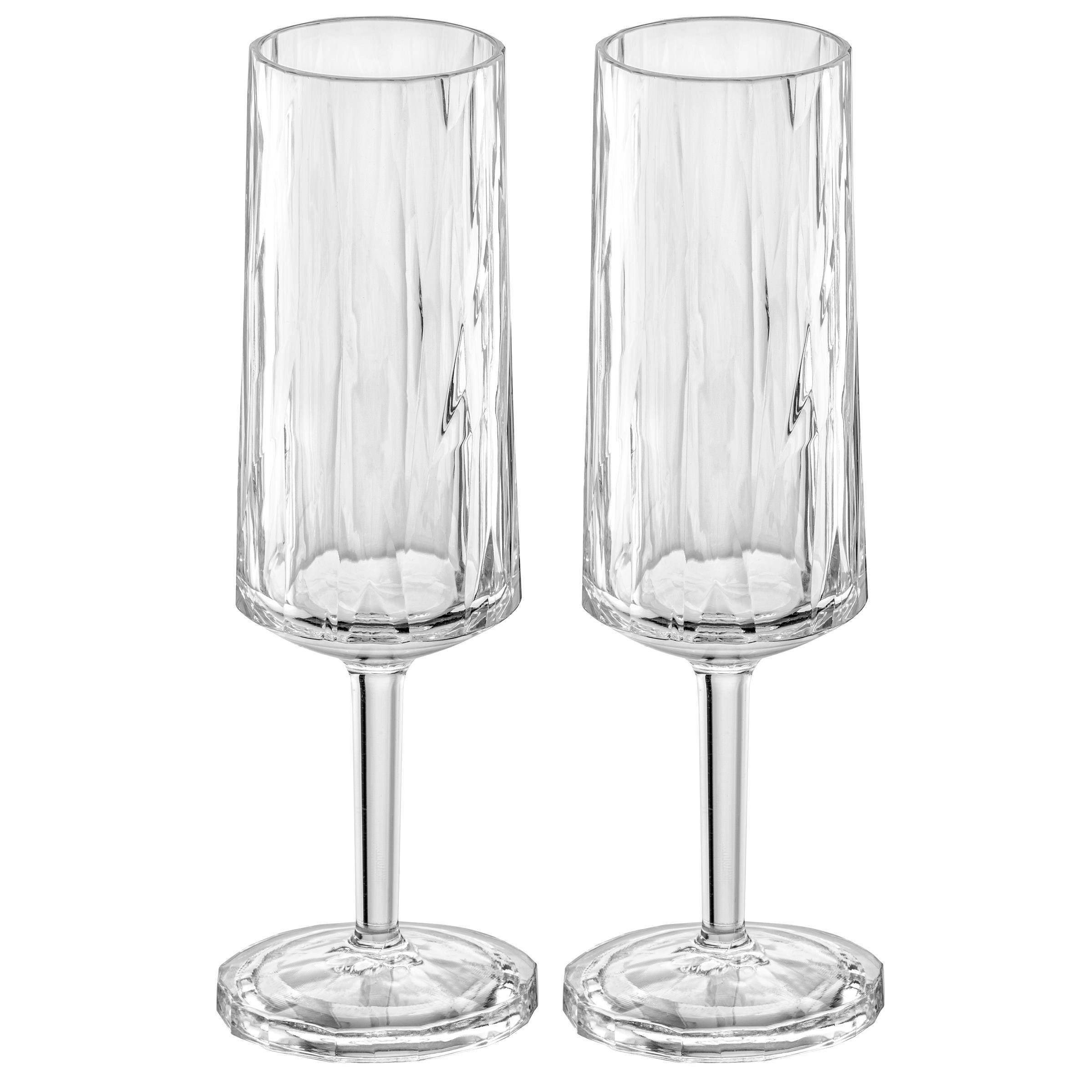 KOZIOL Weinglas Champagnergläser CLUB No. 14, Superglas, 2 x 100 ml, KOZIOL, Kunststoff