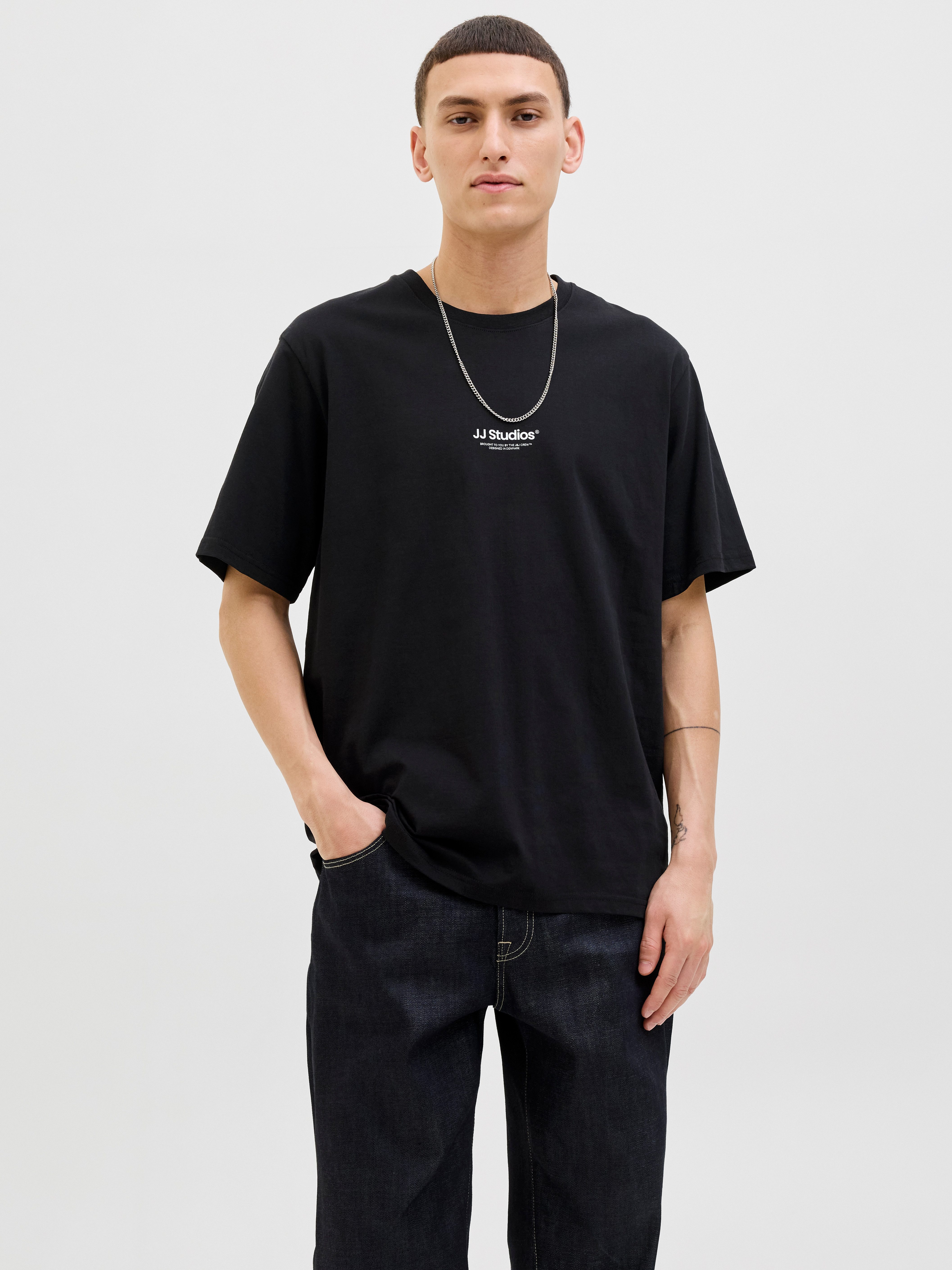 Jack & Jones Herren Rundhals T-Shirt JJESOHO TEE SS CREW NECK - Relaxed Fit günstig online kaufen