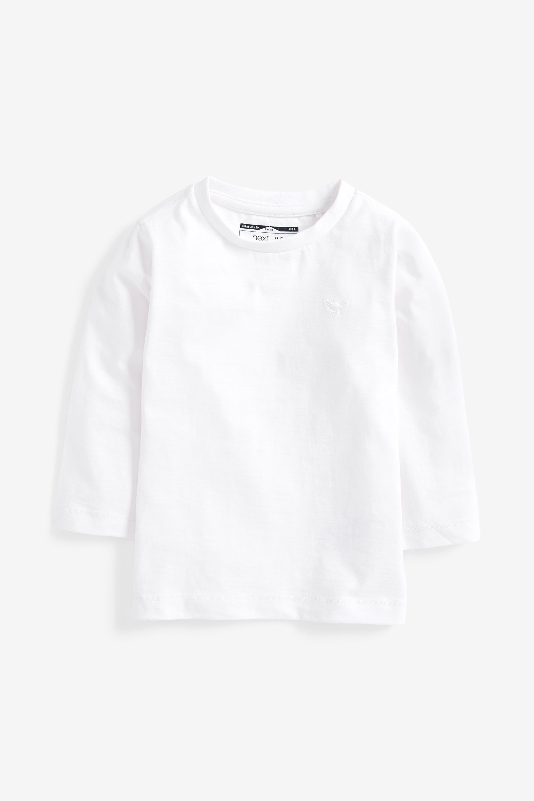 Next Langarmshirt Einfarbiges Shirt (1-tlg) White