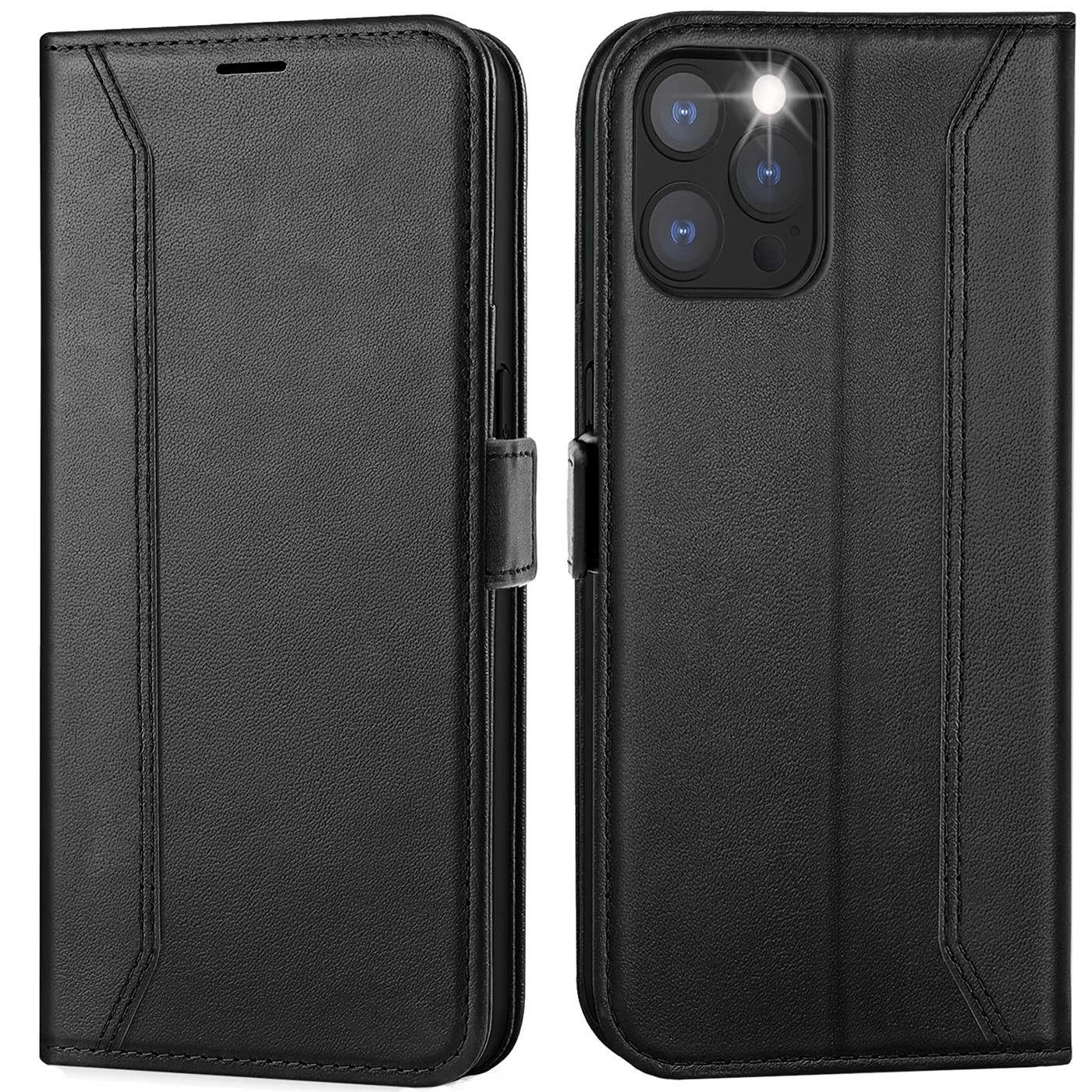 CoolGadget Handyhülle Wallet Klapptasche Cover Case für Apple iPhone 12 Pro Max 6,7 Zoll, Handy Tasche mit RFID Schutz Kartenfach Book Schutzhülle