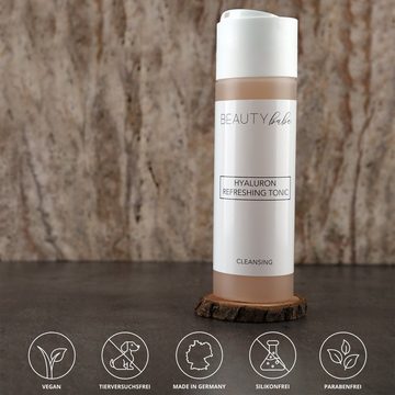 BEAUTY babe Gesichts-Reinigungsfluid Hyaluron Refreshing Tonic, Erfrischt, verfeinert spürbar Deine Poren und glättet Deine Hautoberfläche.