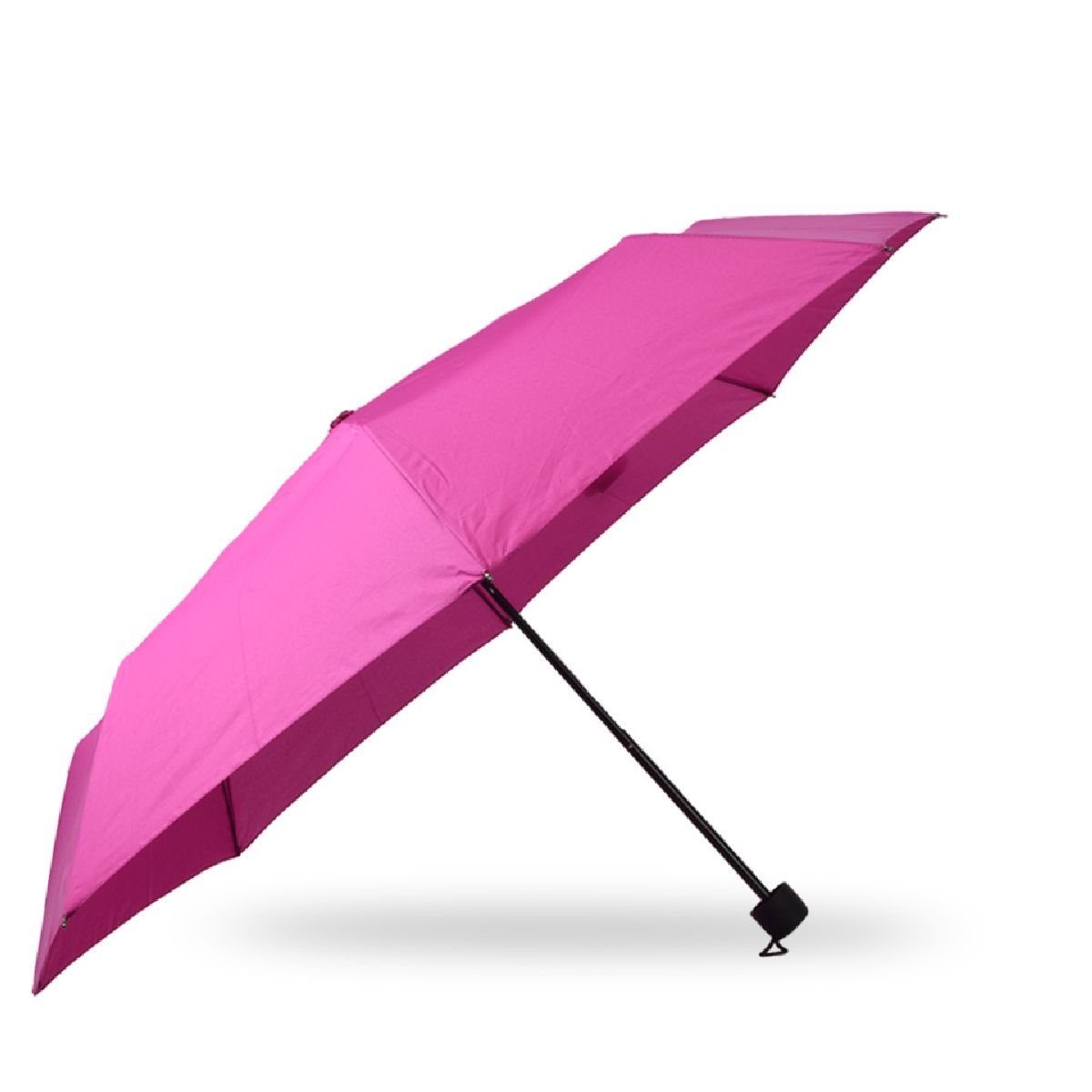 Sonia Originelli Taschenregenschirm Taschenschirm "UNI" Schutz Schlicht pink