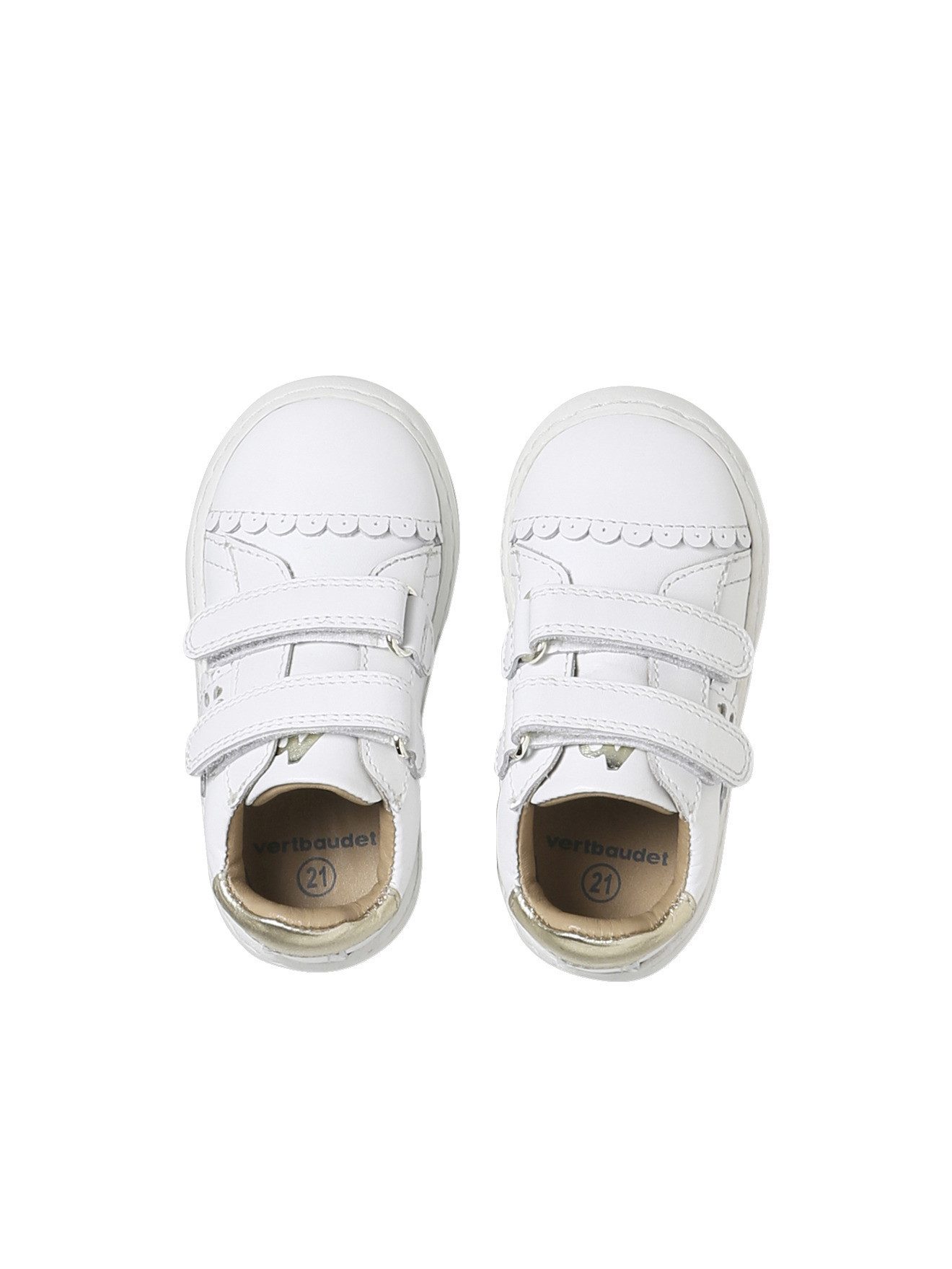 vertbaudet Baby Klett-Sneakers aus Leder Babystiefel
