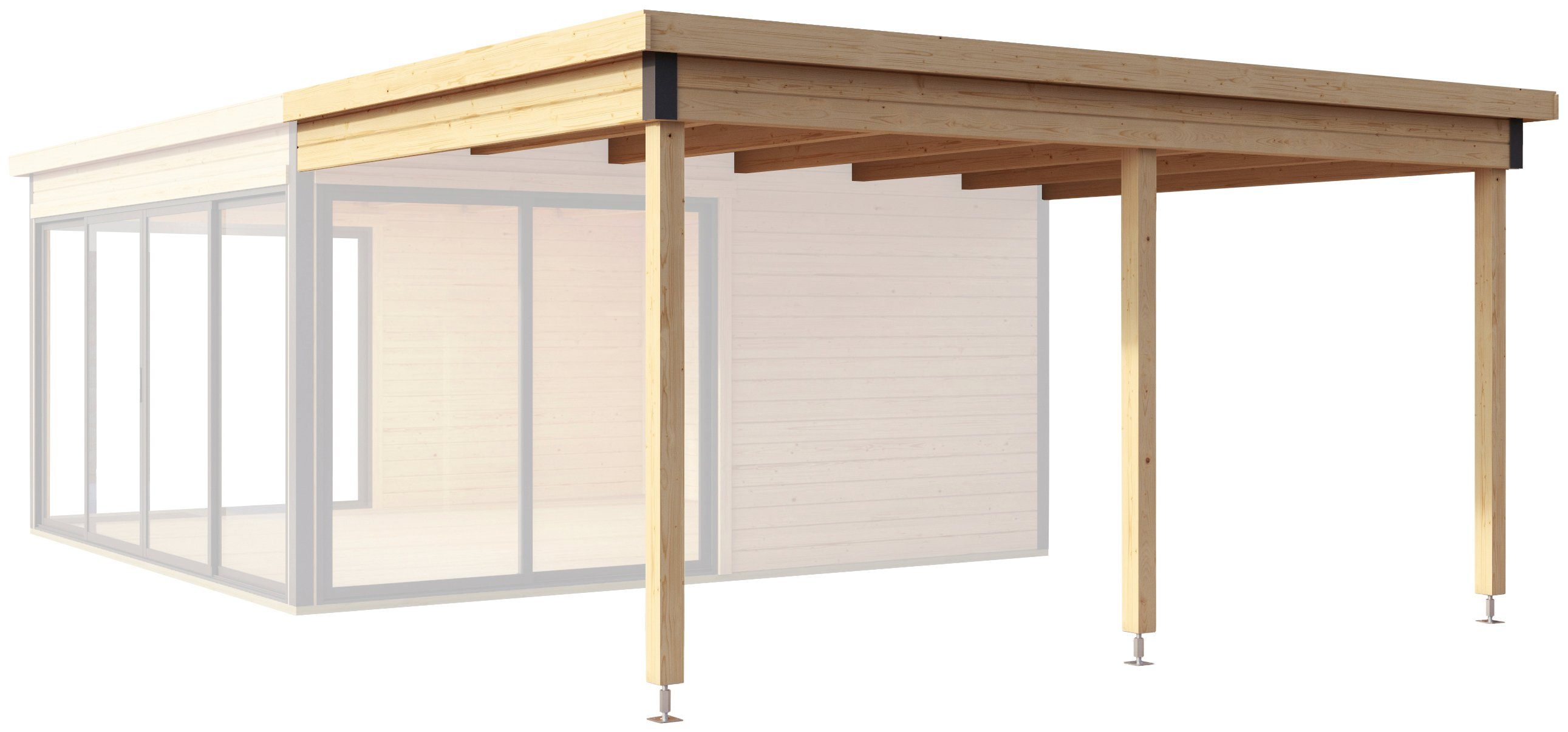 LASITA MAJA Gartenhaus-Anbaudach DOMEO 5 DACHVERLÄNGERUNG, BxT: 437,6x300 cm, für Domeo 5