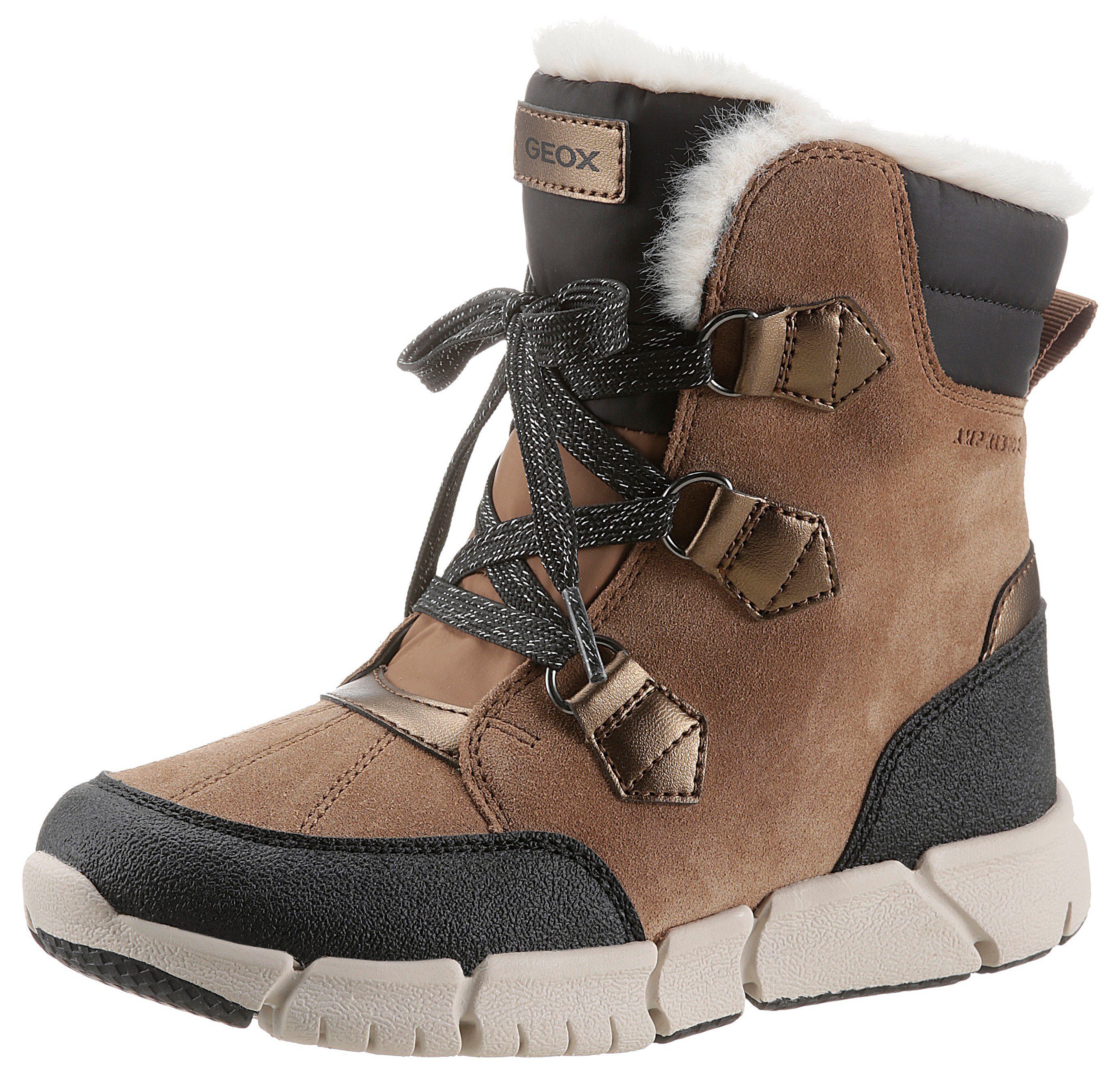 Geox J und Schnürung Reißverschluss Girl mit Winterboots Flexpyper