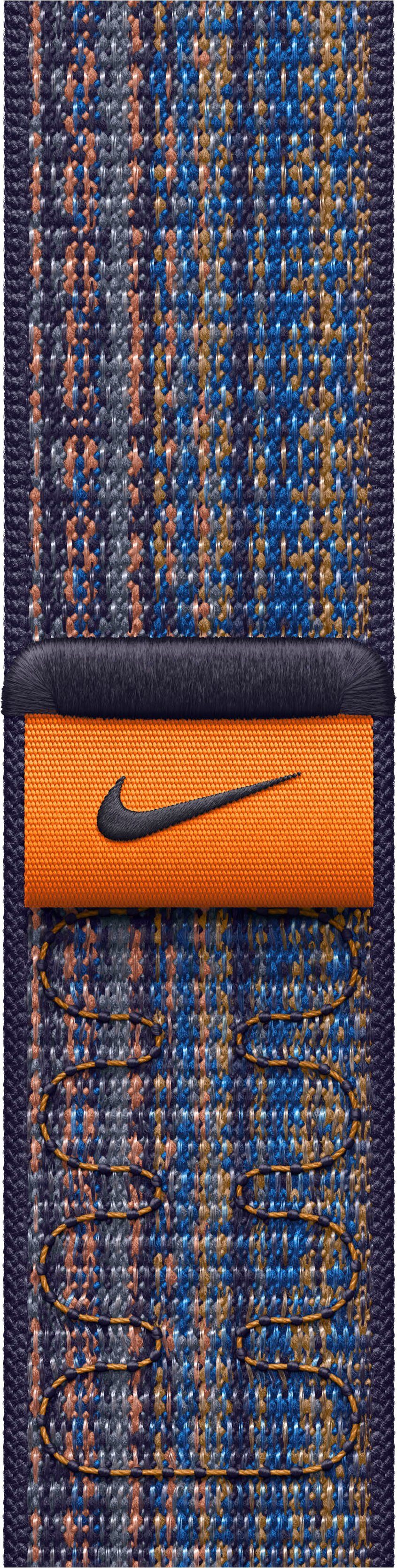 Apple Smartwatch-Armband 45 mm Nike Loop Royal/Orange Sport Game