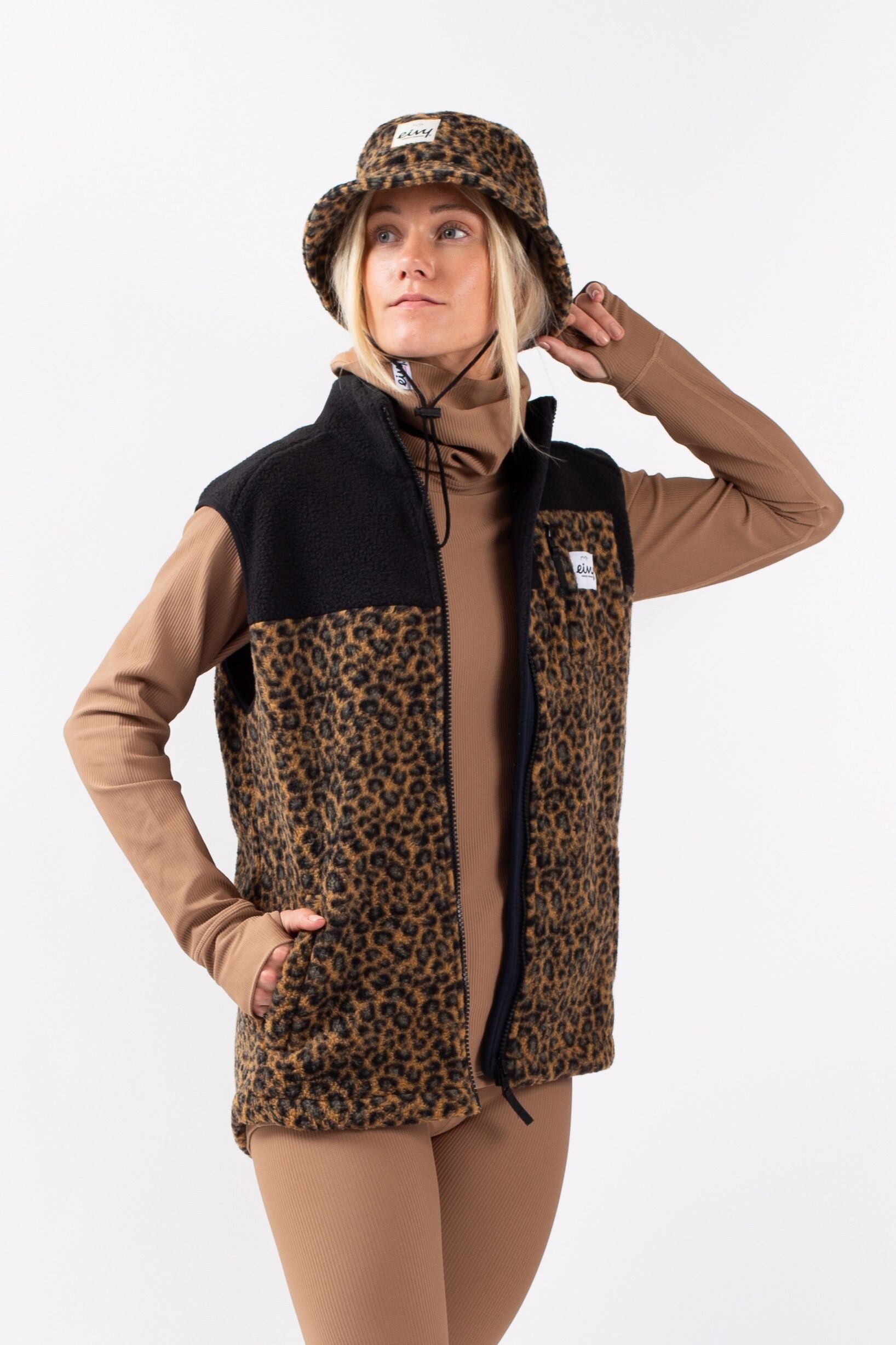Eivy Fleeceweste Lumberjackie Sherpa Vest mit Reißverschluss Tasche