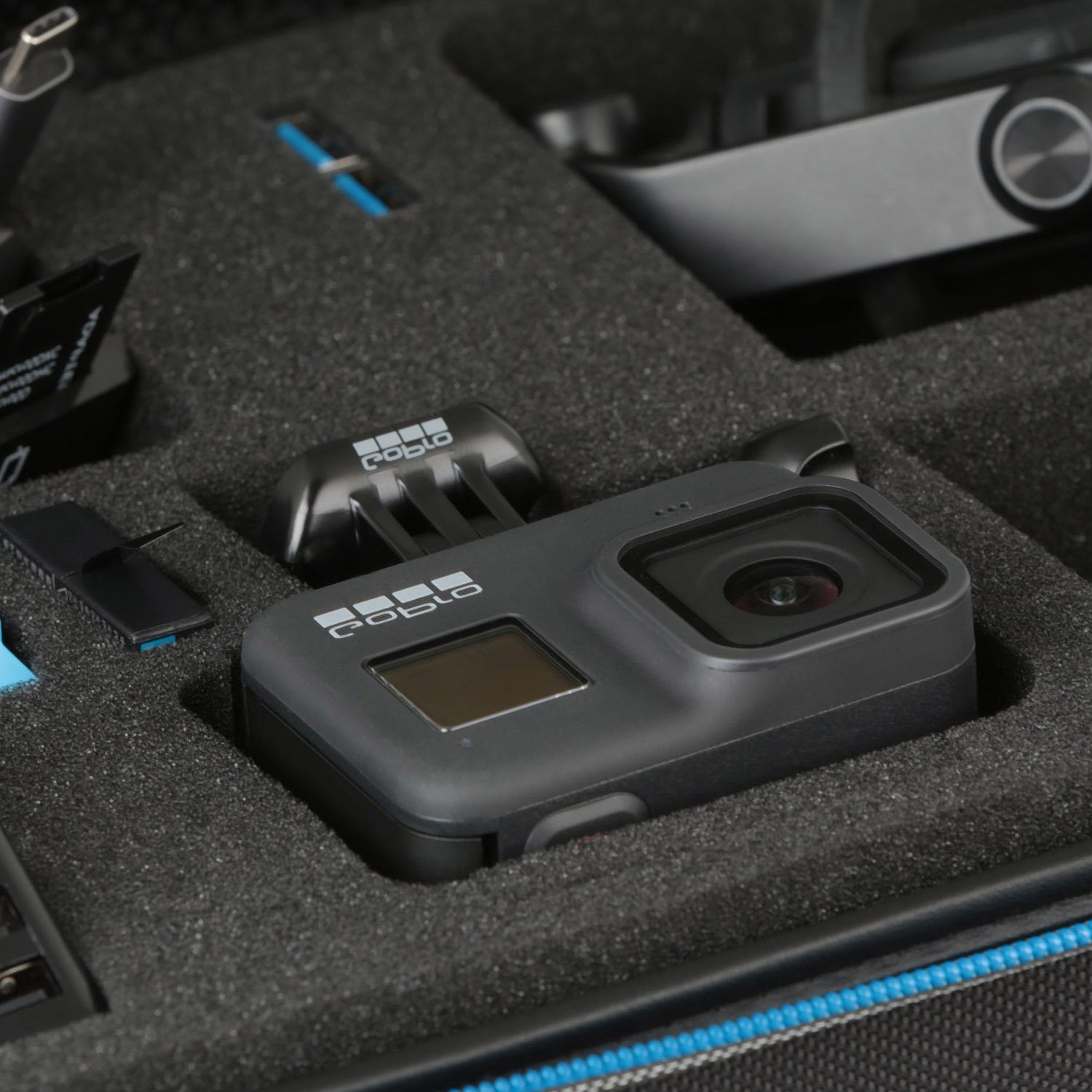 Wicked Chili Kameratasche GOP Case Tasche Gr. M / XL- für GoPro Hero 13, 12, 11, 10, 9, Tasche, Tragetasche, Schutztasche für Actioncam SJCAM, Akaso, Surfola