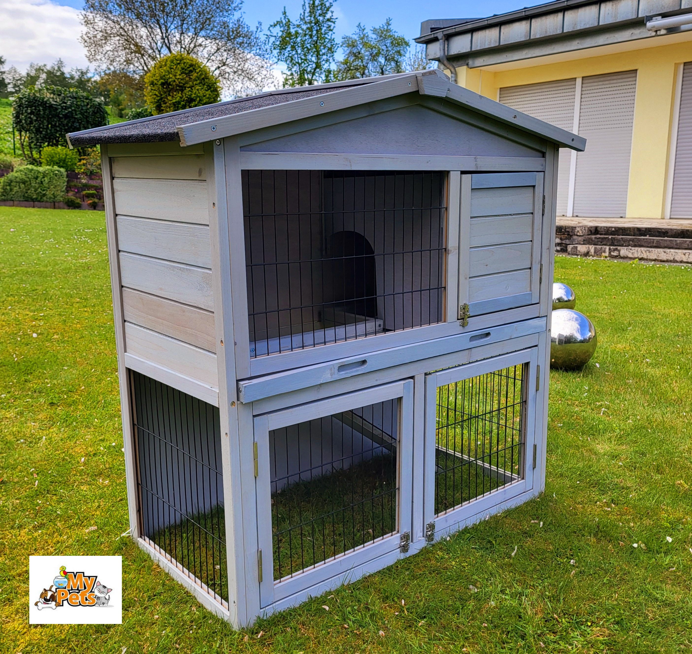 BruKa Kleintierstall Hasenstall KLOPFER Kleintiergehege Kaninchenstall Käfi günstig online kaufen