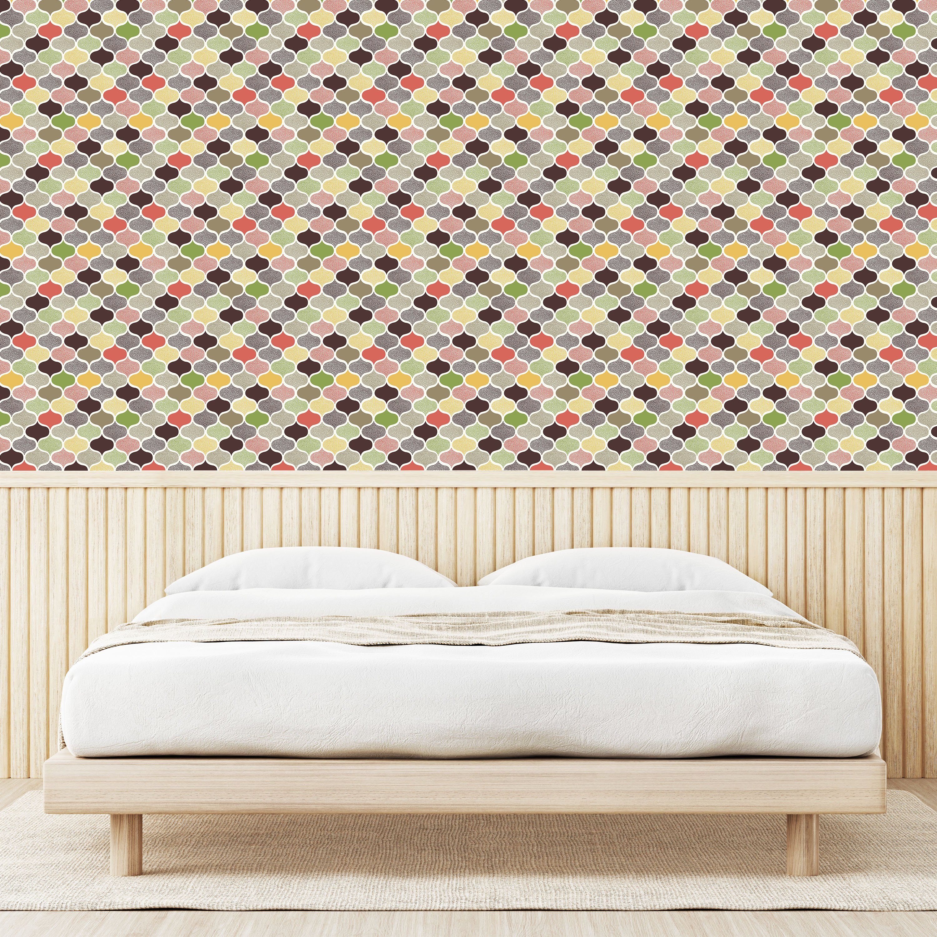 Morrocan Wohnzimmer Entwurf Modern selbstklebendes Abakuhaus Vinyltapete Küchenakzent, Oriental