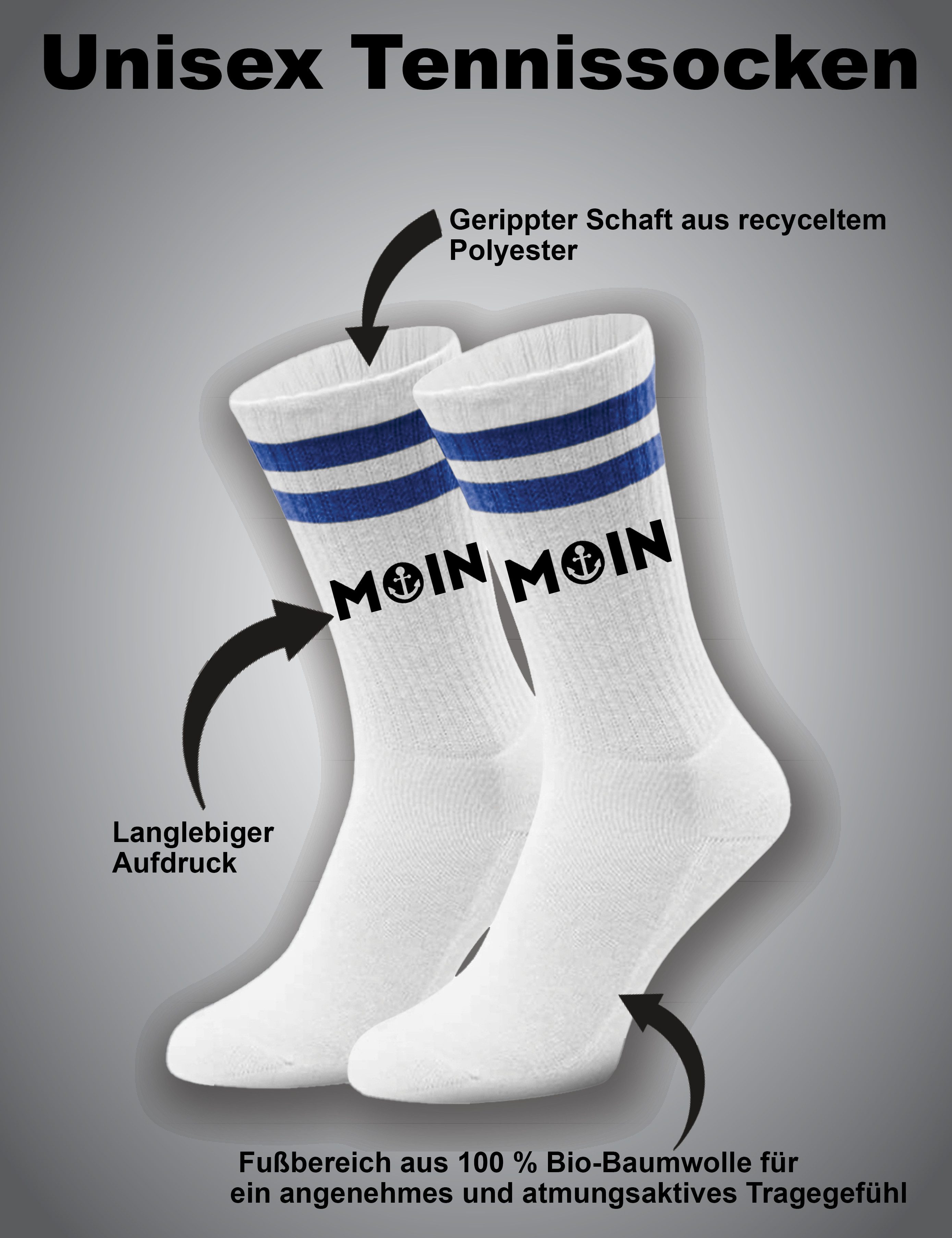 Youth Designz Tennissocken Unisex Socken "" Aufdruck lustig Geschenk Statement mit verstärkter Verse und Zehenbereich