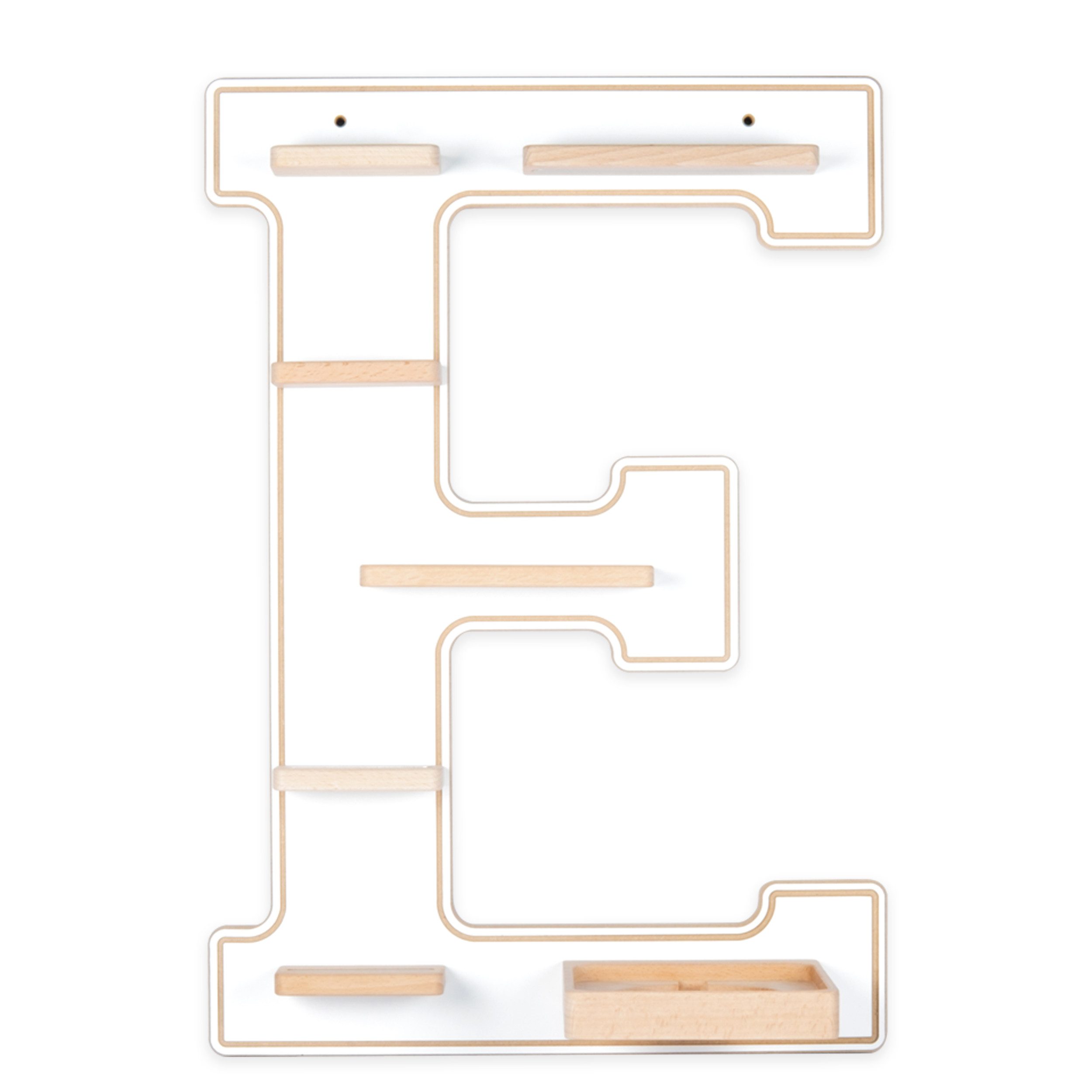 Boarti Wandregal Holz Regal Buchstabe E für Toniebox Tonies Figuren günstig online kaufen
