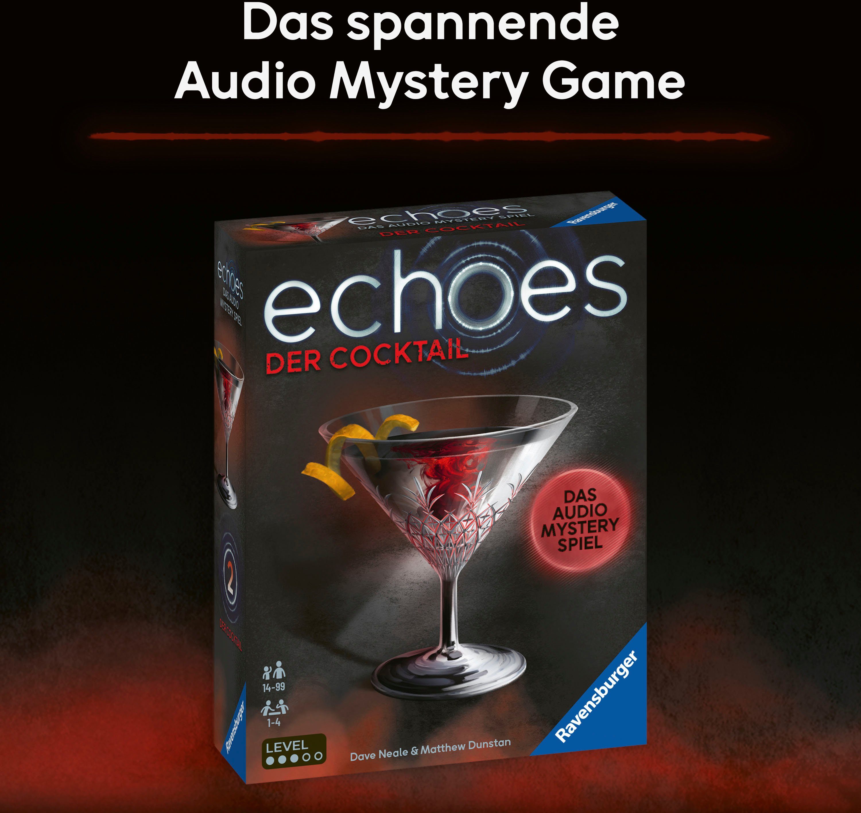 Ravensburger Spiel echoes, Der Cocktail, Audio Mystery Spiel, Made in Europe