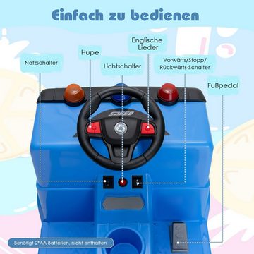 COSTWAY Elektro-Kinderauto 12V Müllwagen, inkl. 6 Zubehör