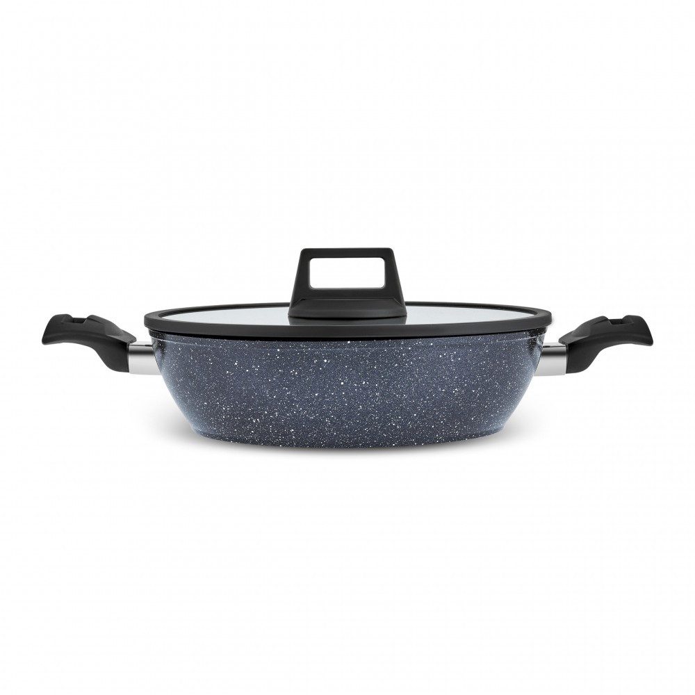 Karaca Kochtopf Karaca Aqua Granit Flaches Kochgeschirr Kochtopf 26 cm – Bild 2 von 5