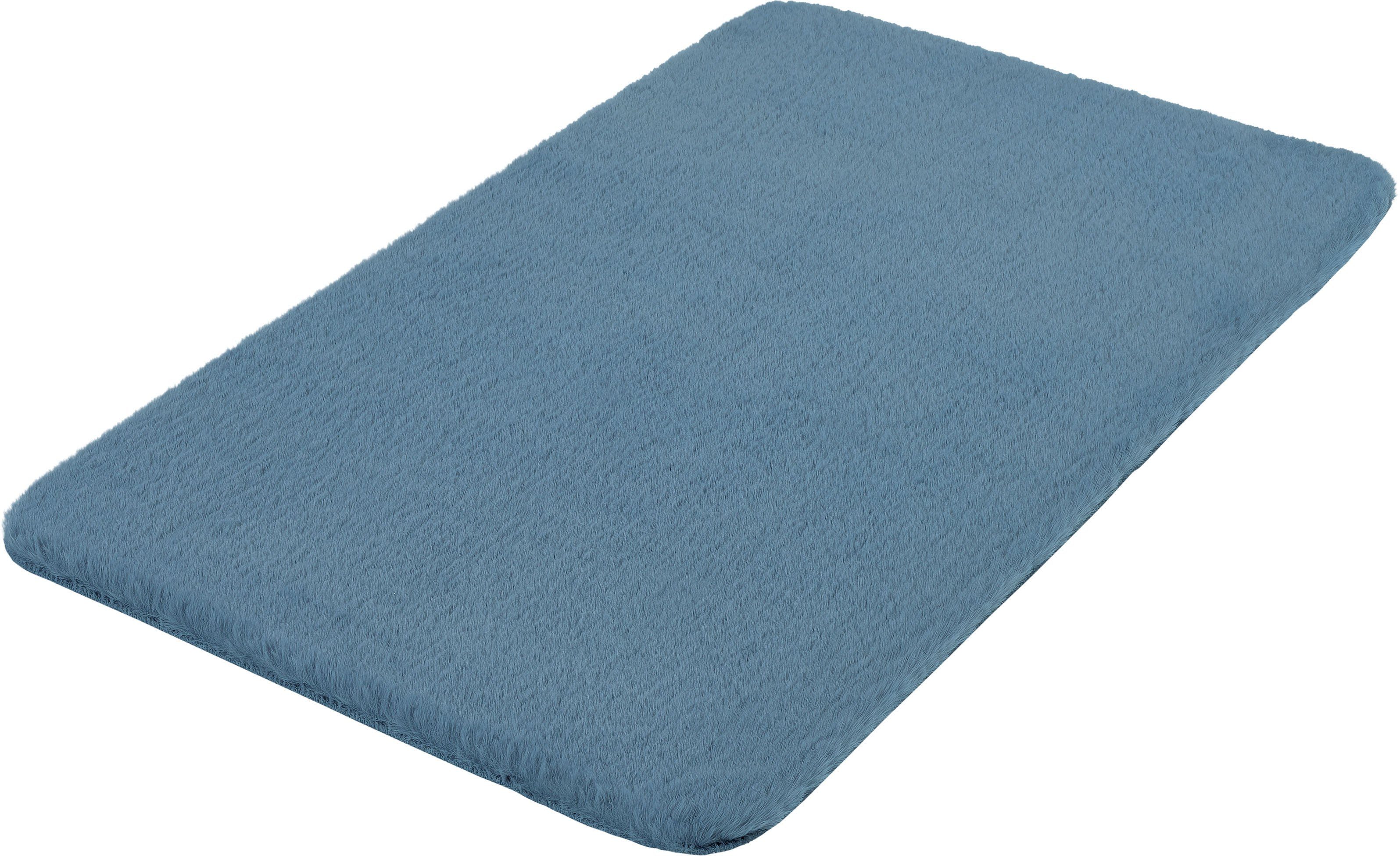 Kleine Wolke Badematte Cony, Badvorleger, Badezimmer Teppich, Höhe 25 mm, rutschhemmend beschichtet, fußbodenheizungsgeeignet, Polyester, rechteckig, Badteppich, Fell-Optik, Uni Farben, besonders weich & kuschelig