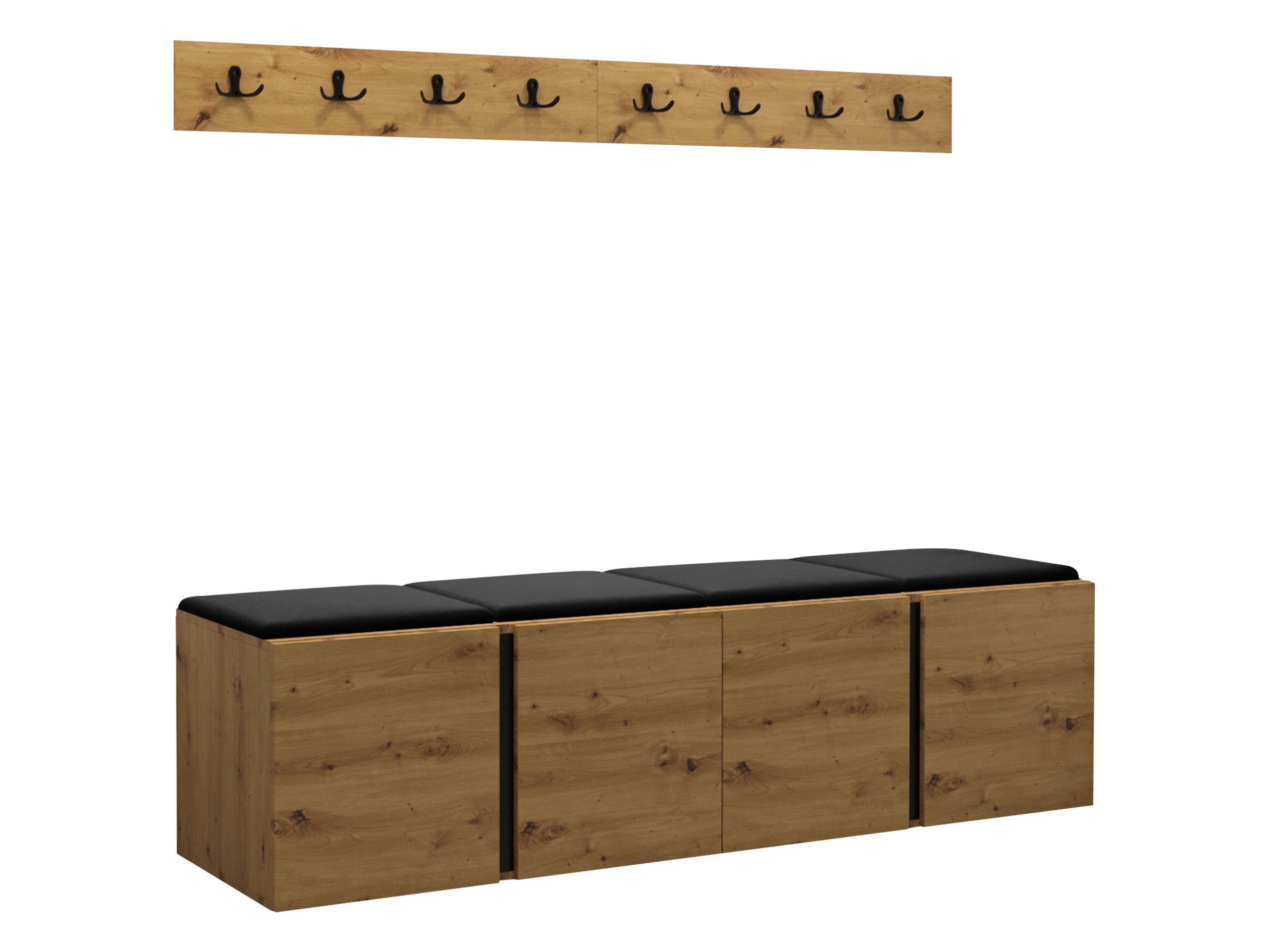 MIRJAN24 Garderoben-Set Orion VII, (Komplett-Set, 2x Schuhschrank, 2x Kleid günstig online kaufen