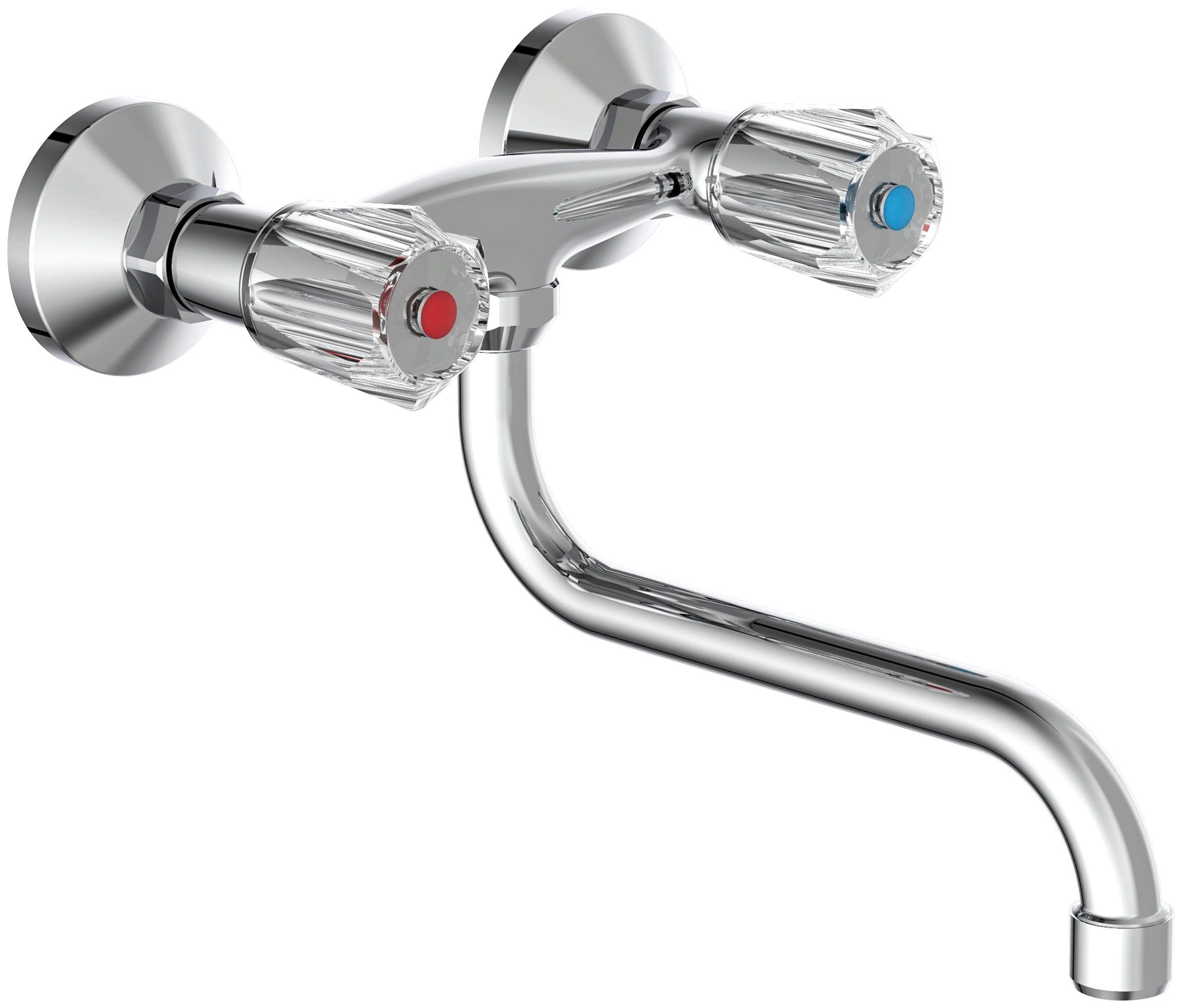 Schütte Spültischarmatur Brillant schwenkbarer Wasserhahn Küche für Wandmon günstig online kaufen