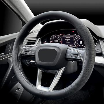 CoolBlauza Lenkradbezug Car Steering Wheel Cover, Ø 39,00 - 37,00 cm, (1-tlg., Mode Anti-Rutsch-Kunstleder Auto Innenraum), (ca. 38 cm) Universal