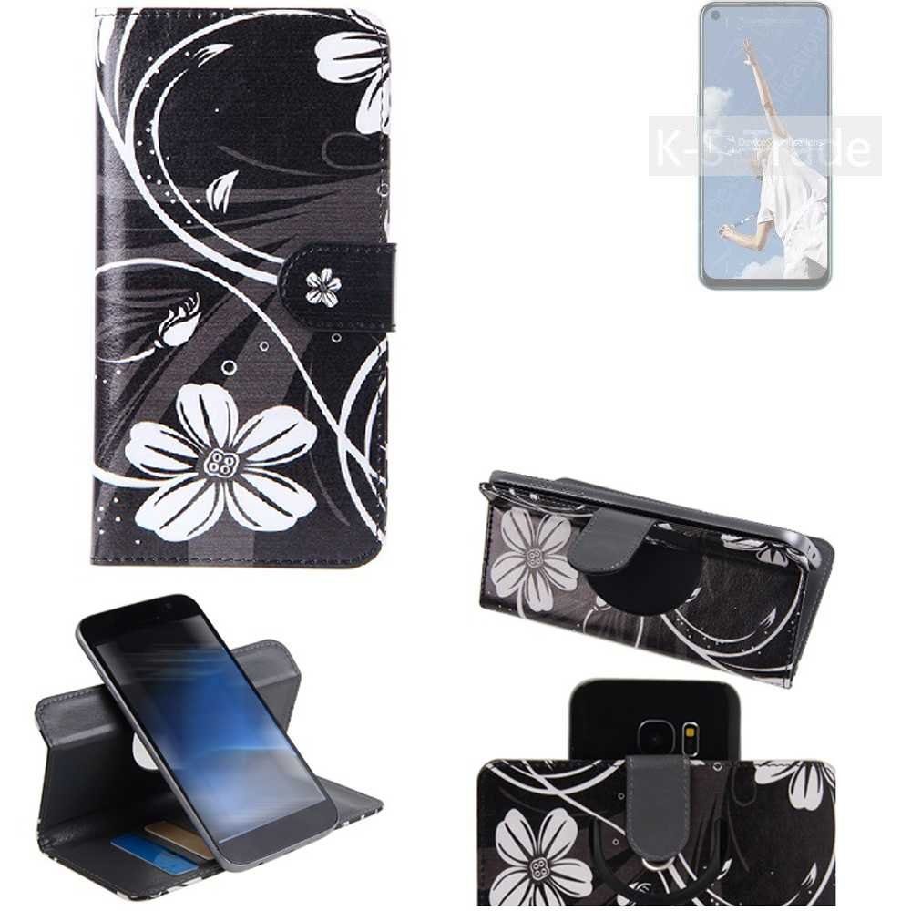 K-S-Trade Handyhülle für Oppo A52, Schutzhülle Handyhülle Hülle 360° Wallet Case ''Flowers''