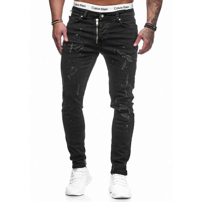 Code47 Slim-fit-Jeans Herren Designer Chino Jeans Hose Basic Stretch